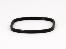 Matte Black Minimalist Geometric Bangle Bracelet