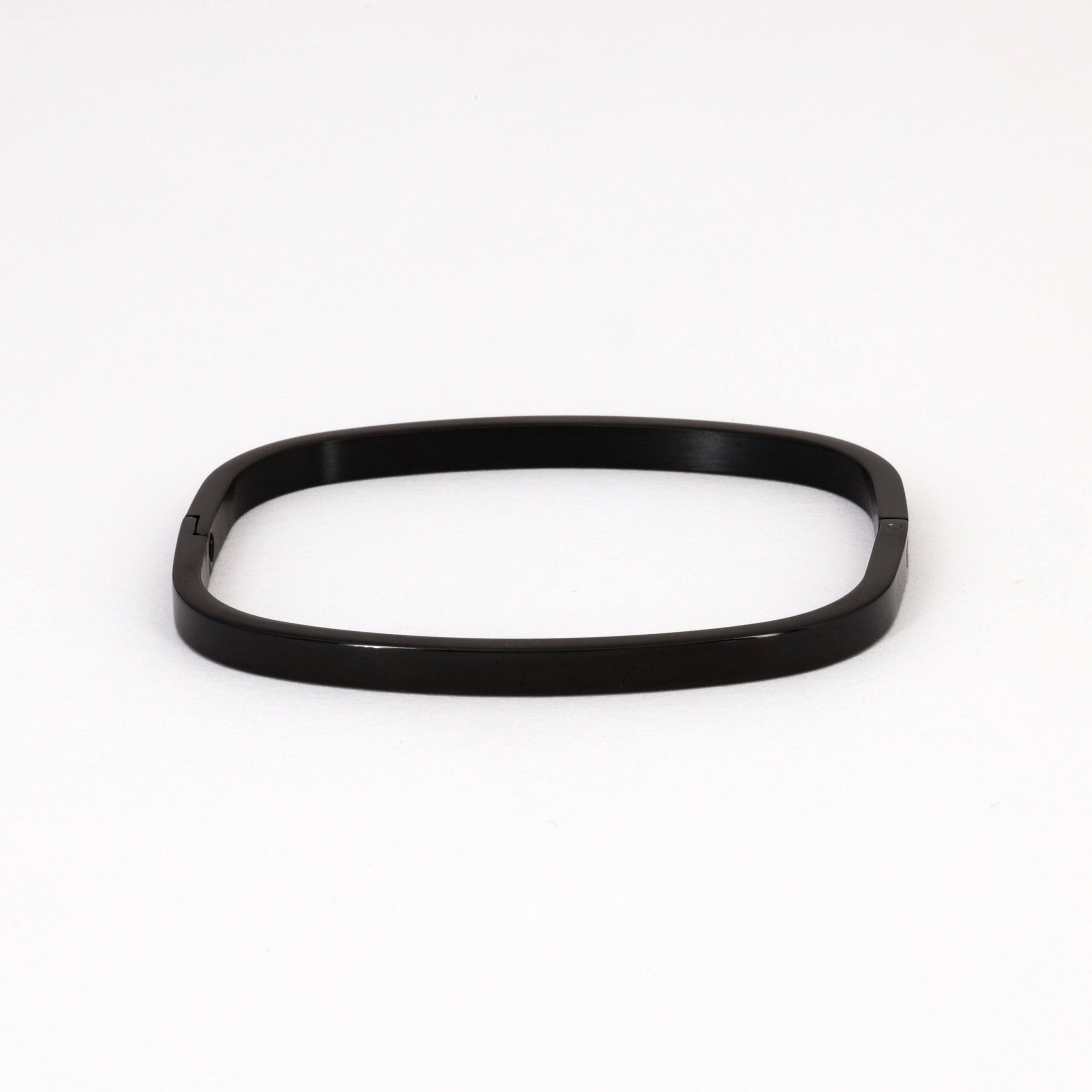Matte Black Minimalist Geometric Bangle Bracelet