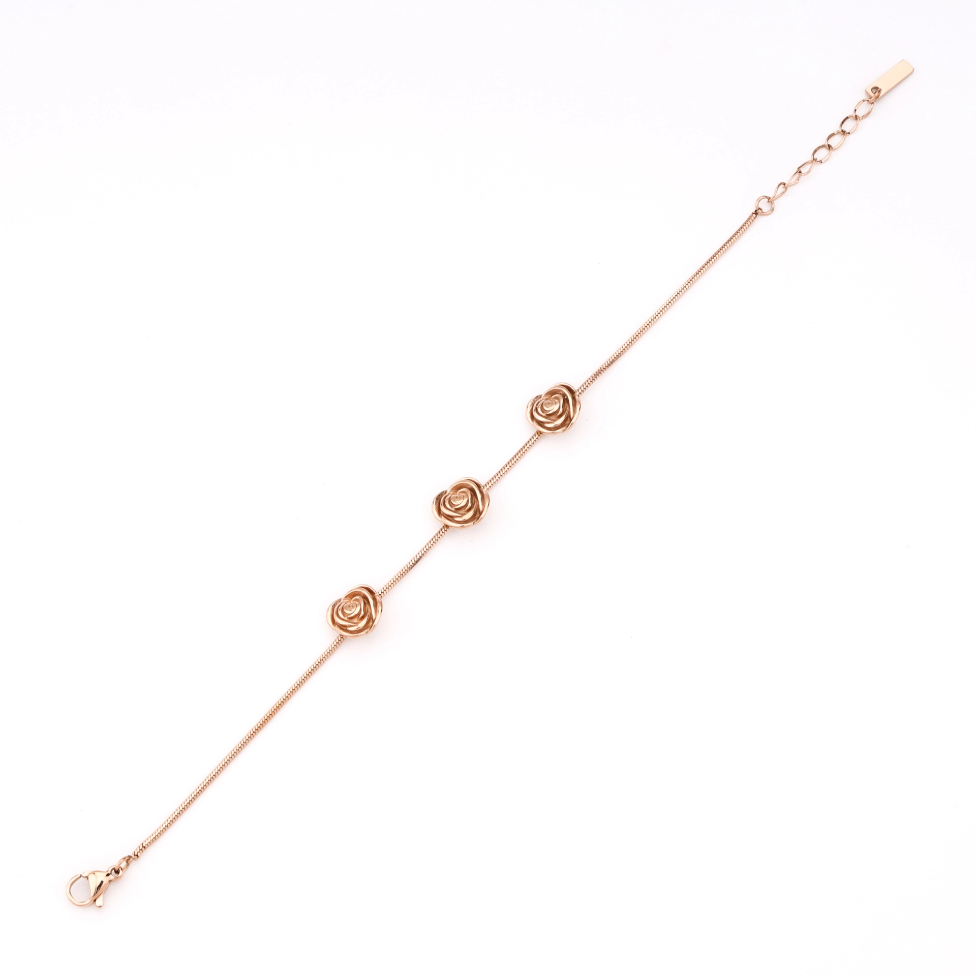 Rose Dew Drop Charm Bracelet Rosegold - Image 3