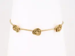 Rose Dew Drop Charm Bracelet Gold