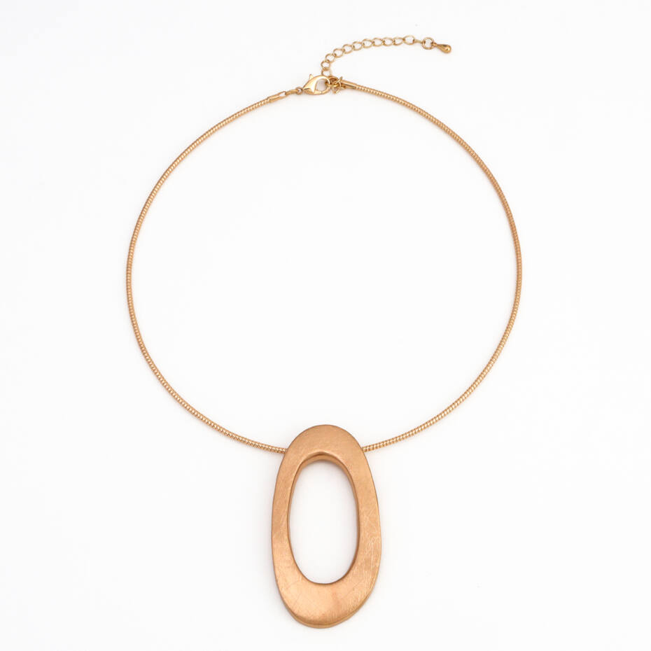 Aurelia Oval Halo Necklace