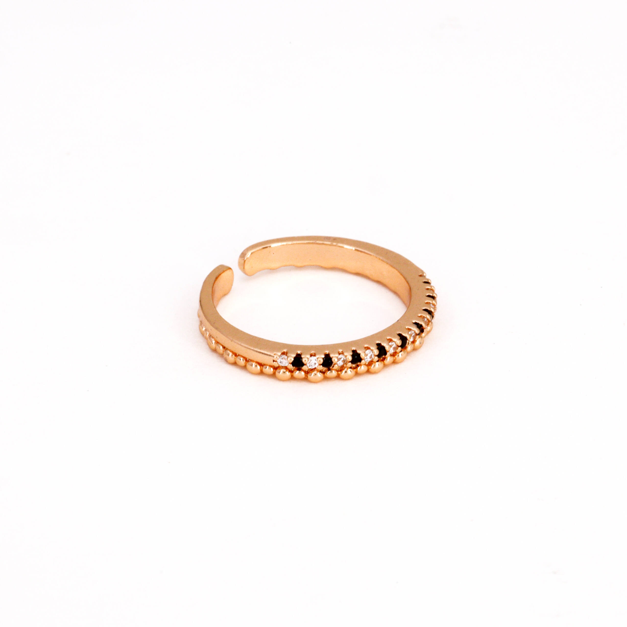 Elegant Rose Gold Beaded Cuff Bracelet