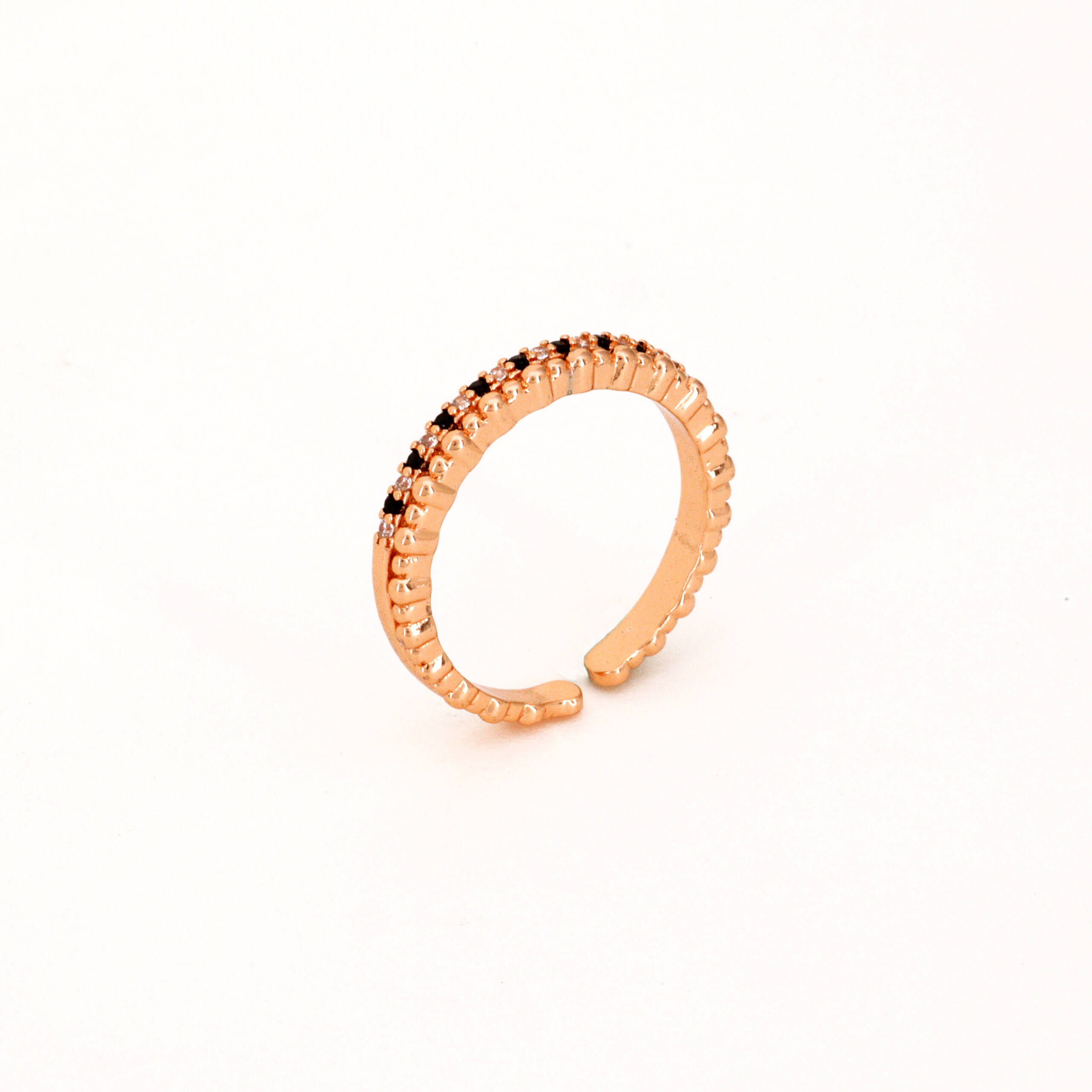 Elegant Rose Gold Beaded Cuff Bracelet