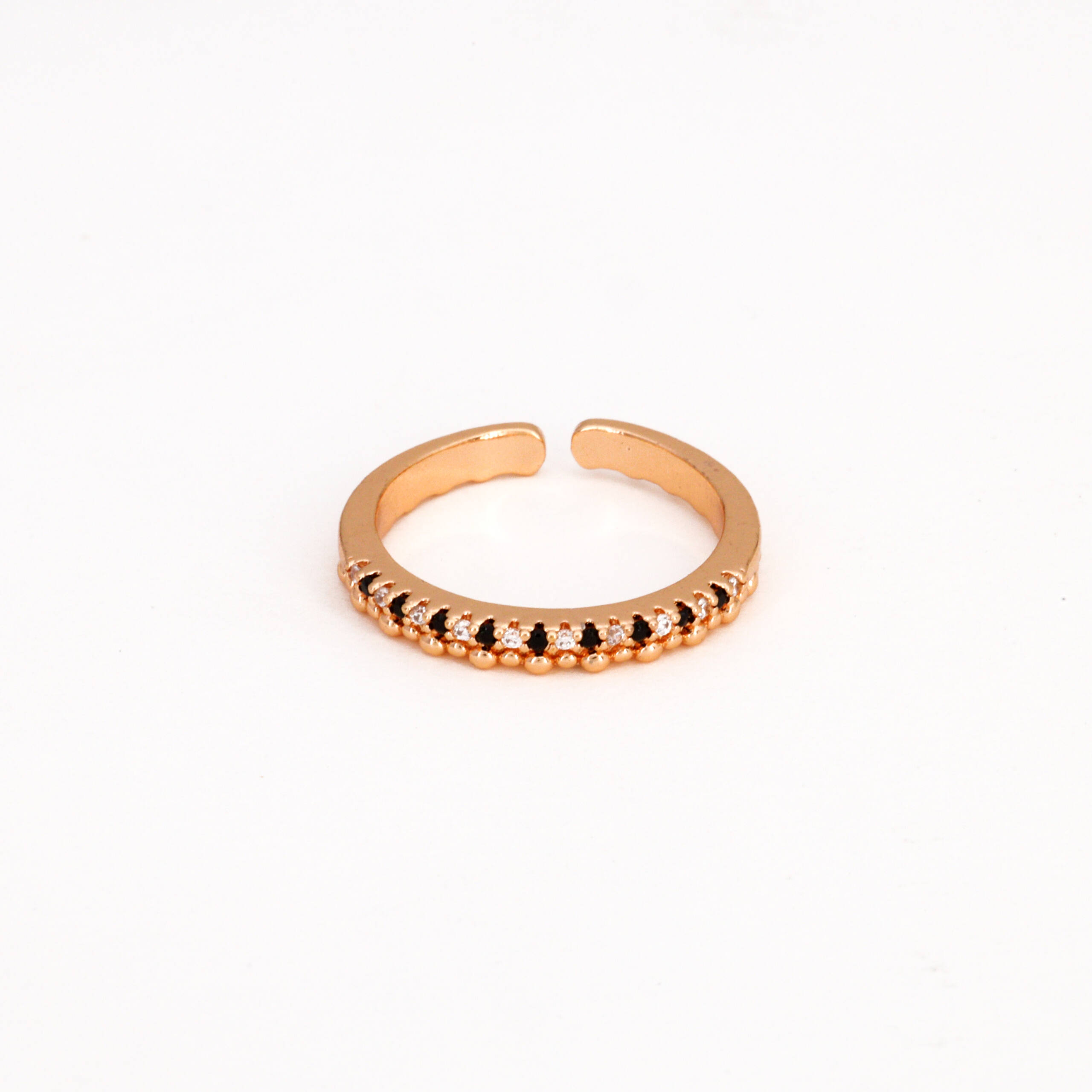 Elegant Rose Gold Beaded Cuff Bracelet