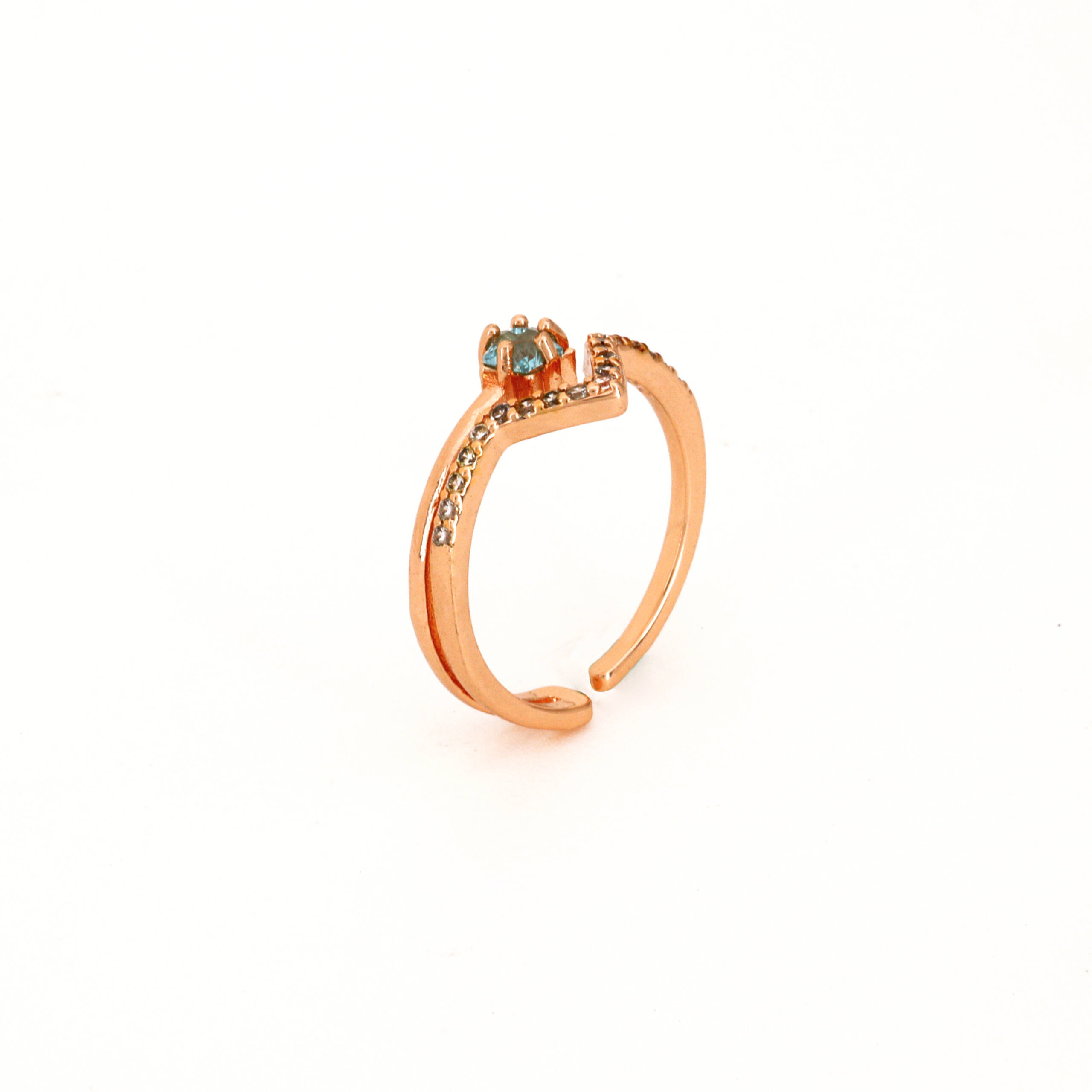 Rose Gold Chevron Nesting Ring