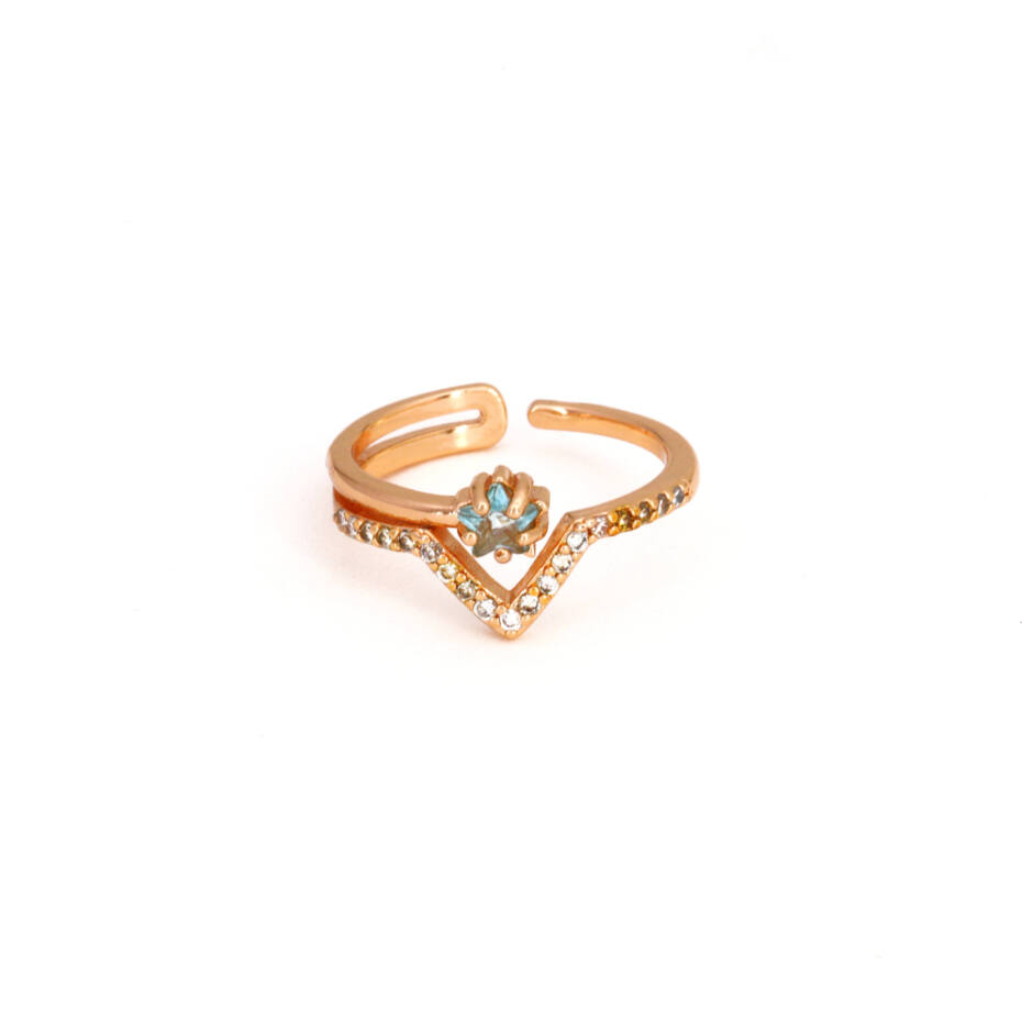 Rose Gold Chevron Nesting Ring