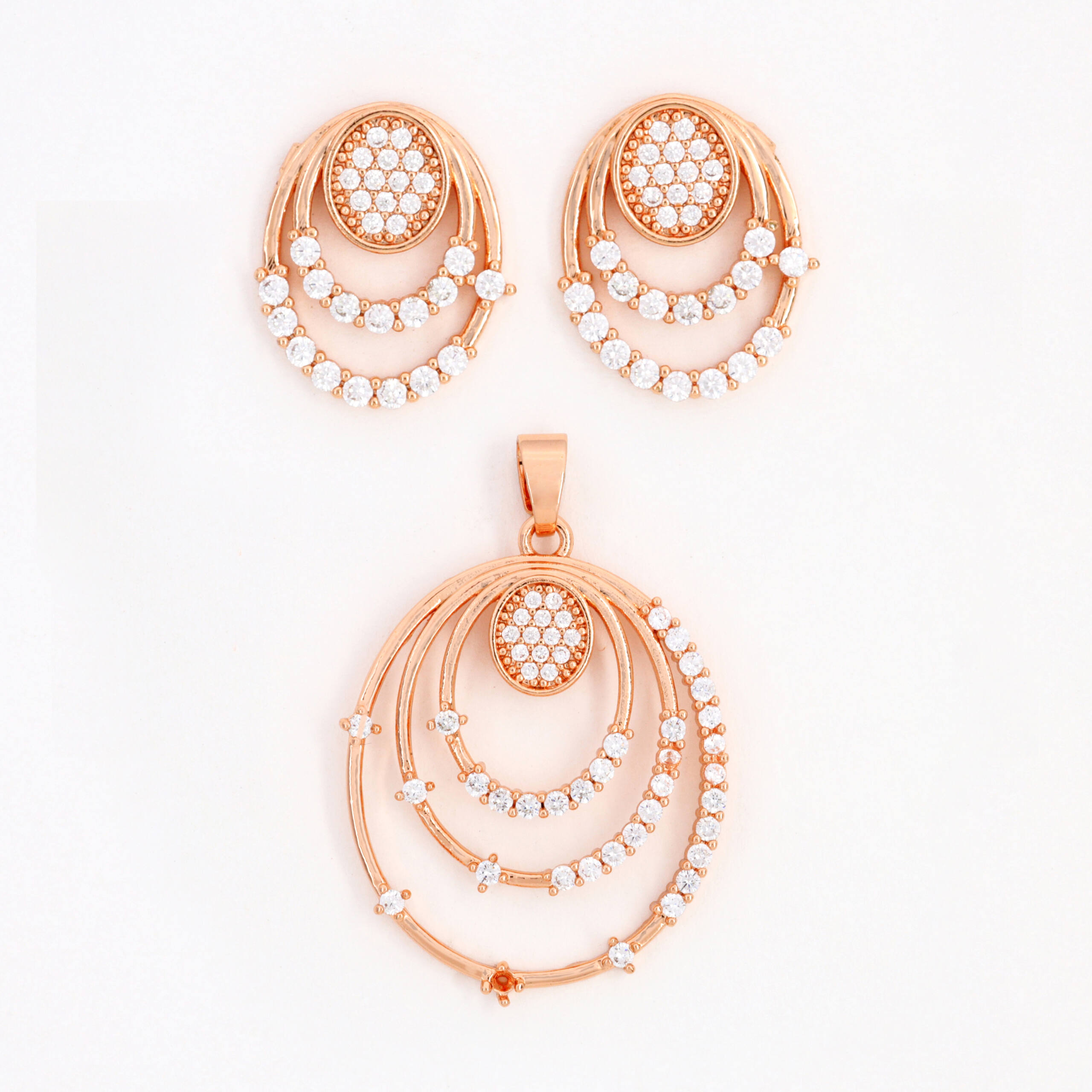 Royal Cascade Pearl Halo Set