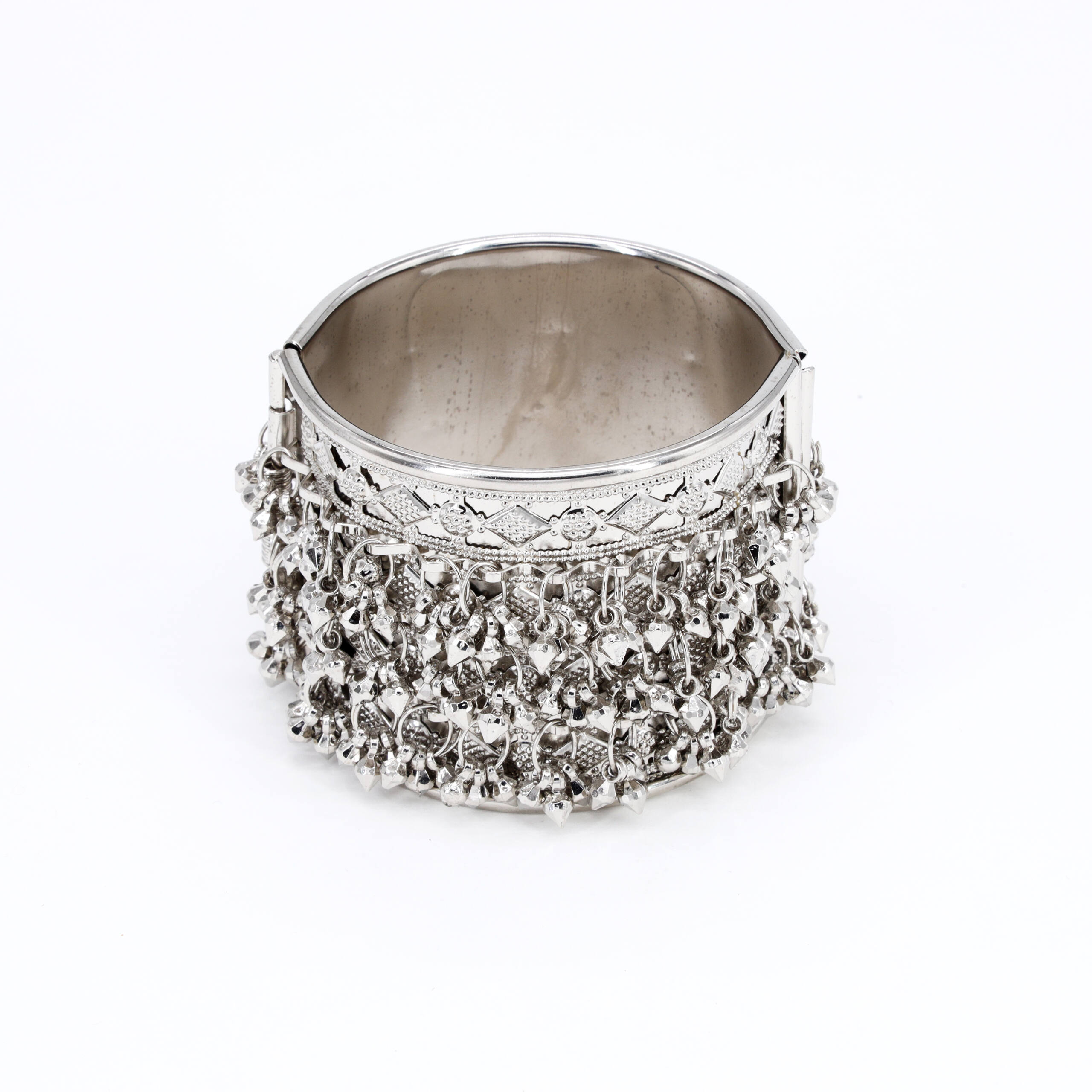 Silver Lace Texture Cuff