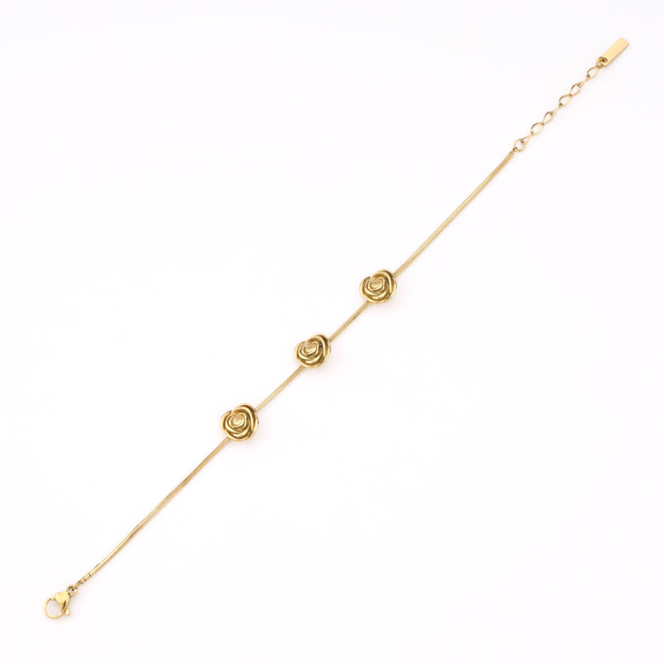 The Aurum Blossom Trio Bracelet