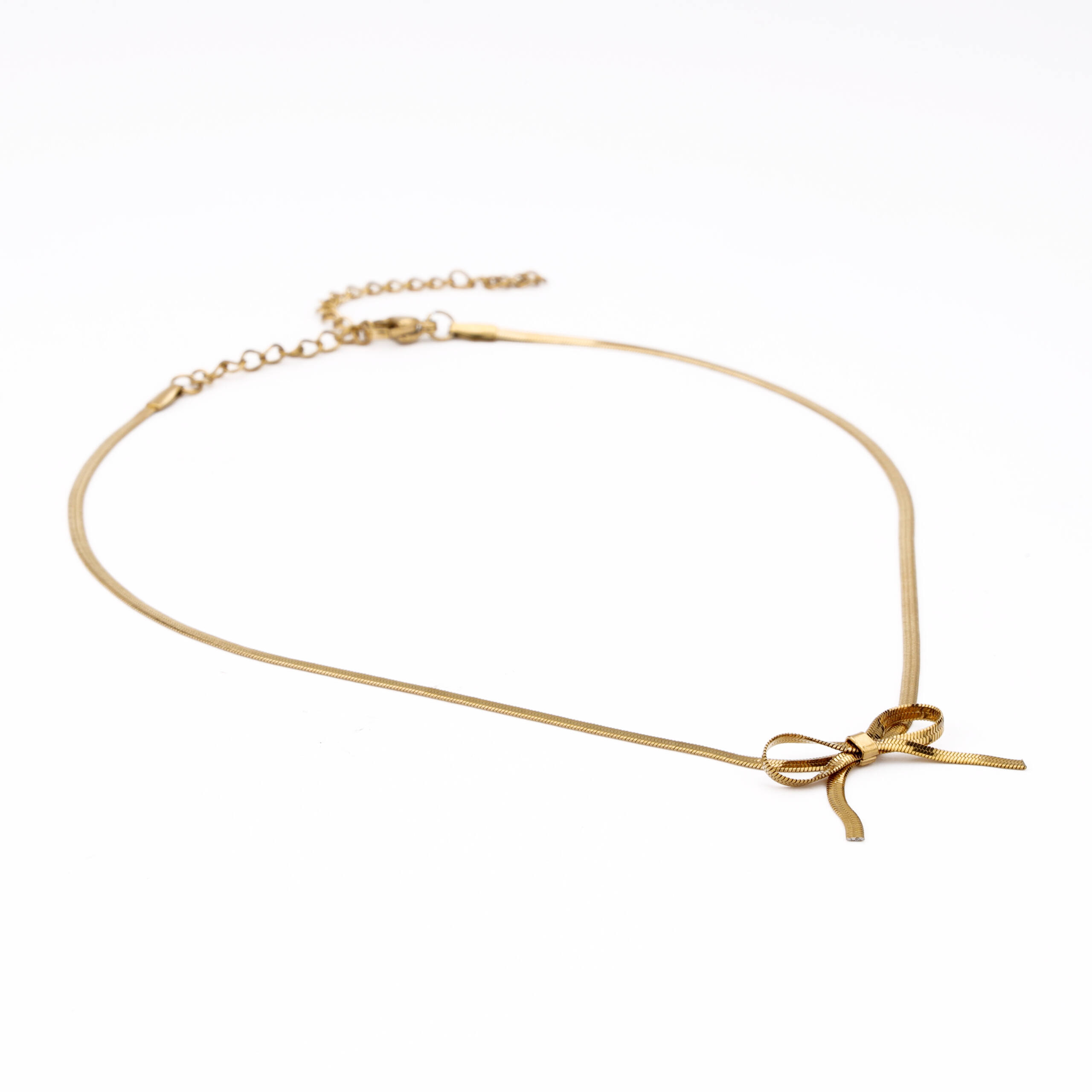 The Classic Aurum Dainty Bow Necklace