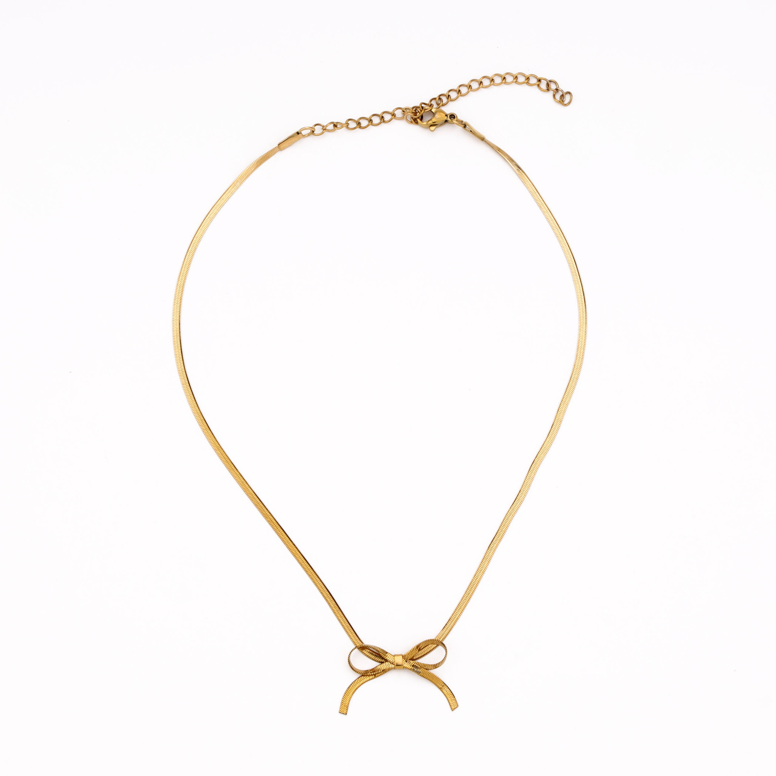 The Classic Aurum Dainty Bow Necklace