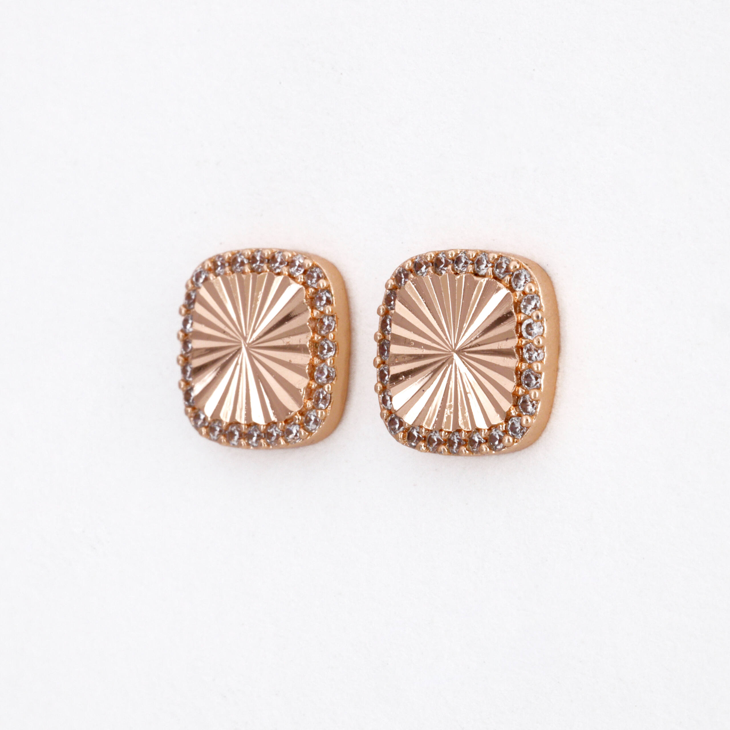 The Horizon Radiant Sunburst Square Studs