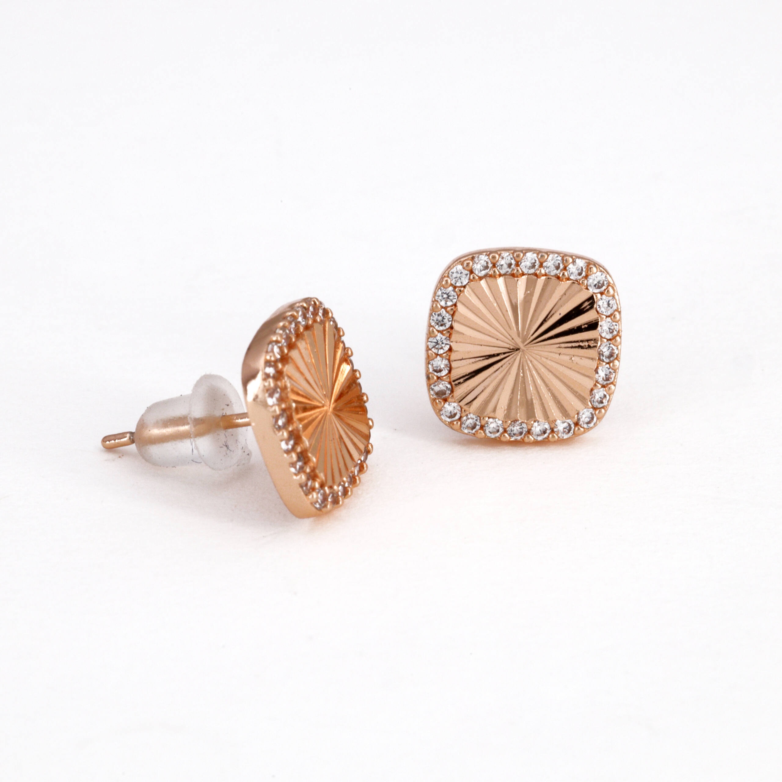 The Horizon Radiant Sunburst Square Studs