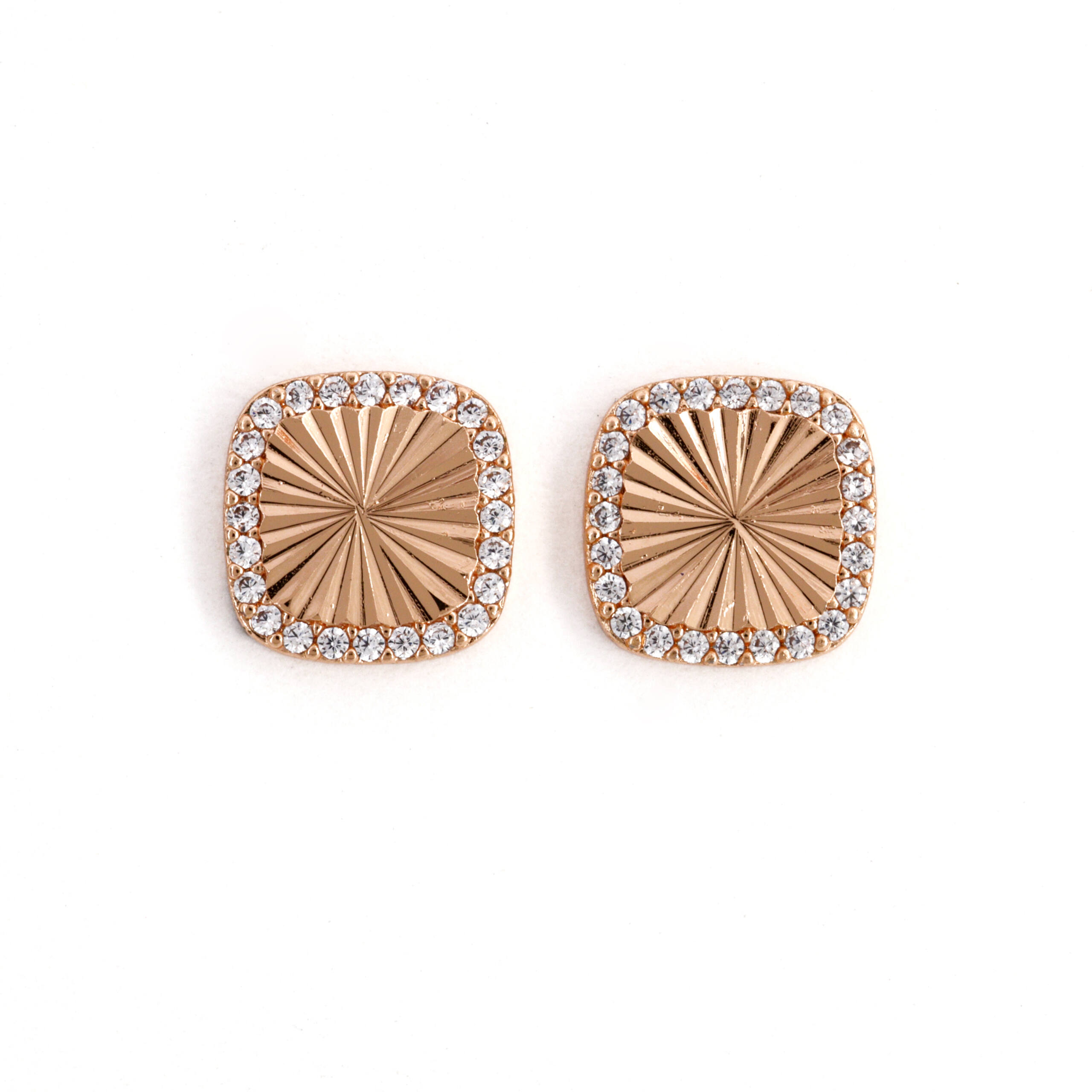 The Horizon Radiant Sunburst Square Studs