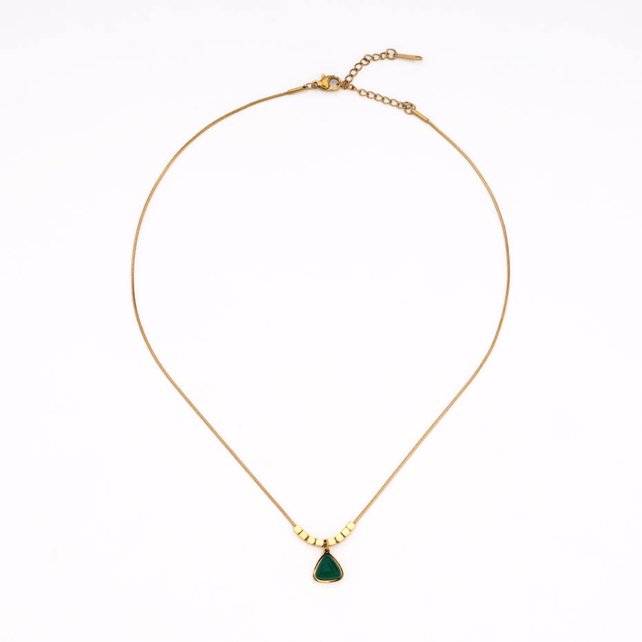 The Malachite Horizon Geometric Pendant