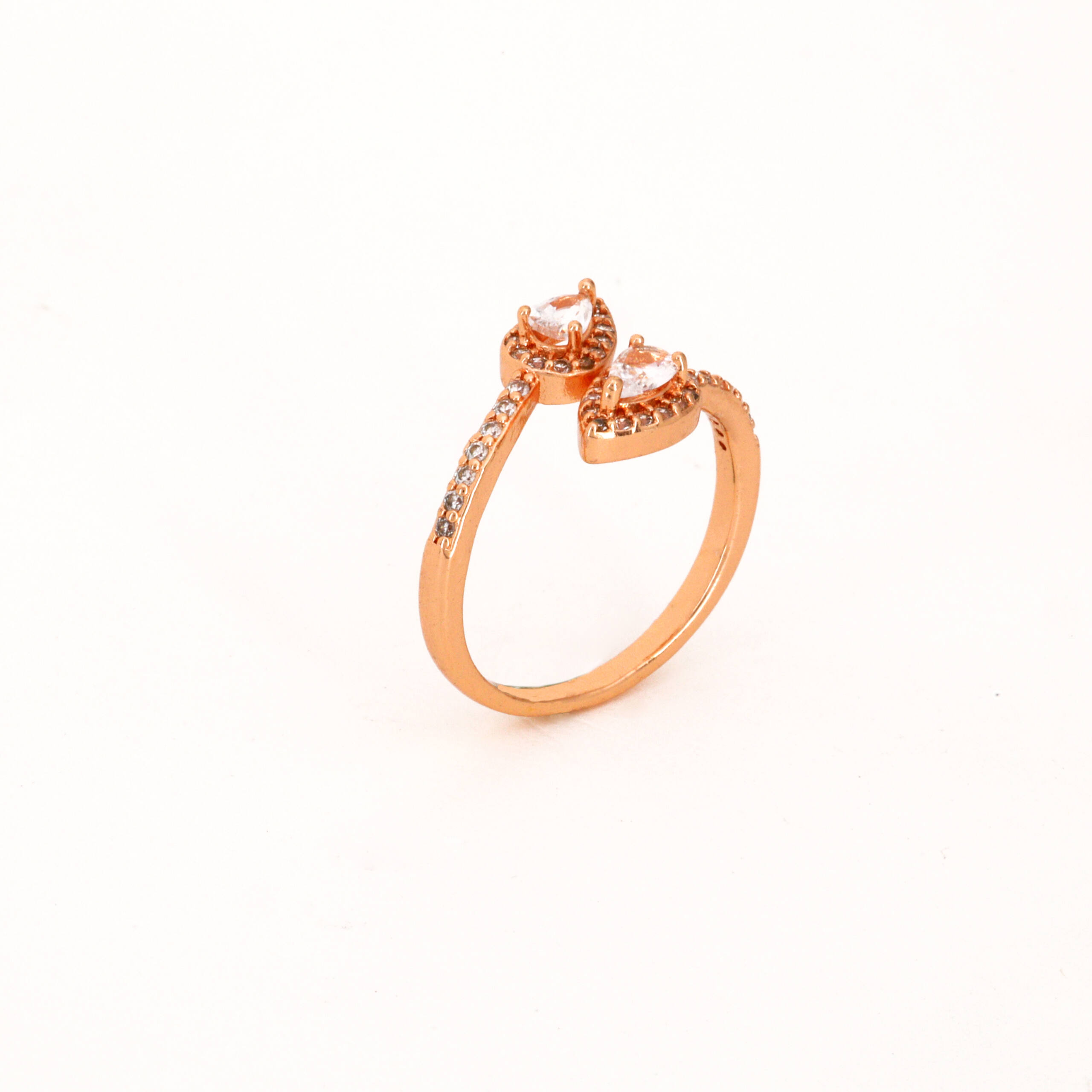 The Monarch Pear Cut Bypass Ring