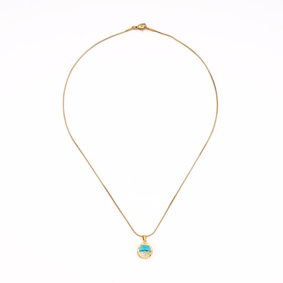 The Mosaic Horizon Turquoise Coin Necklace