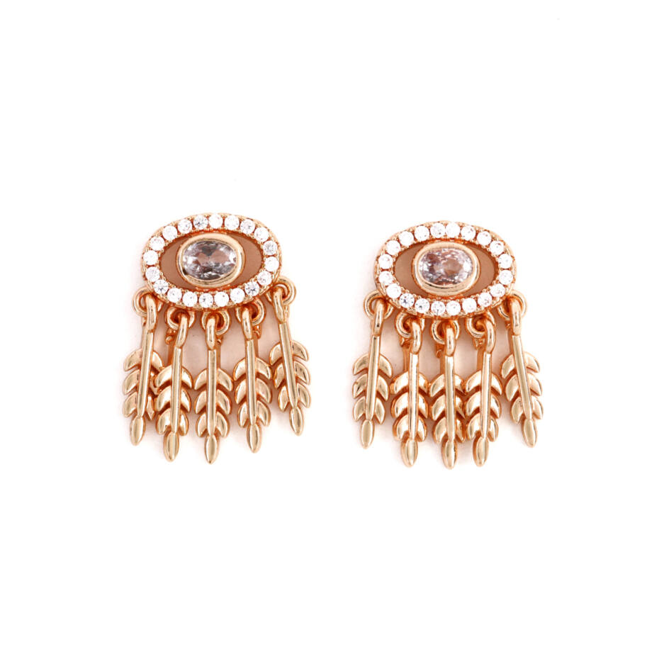The Roman Empress Numeral Fringe Earrings