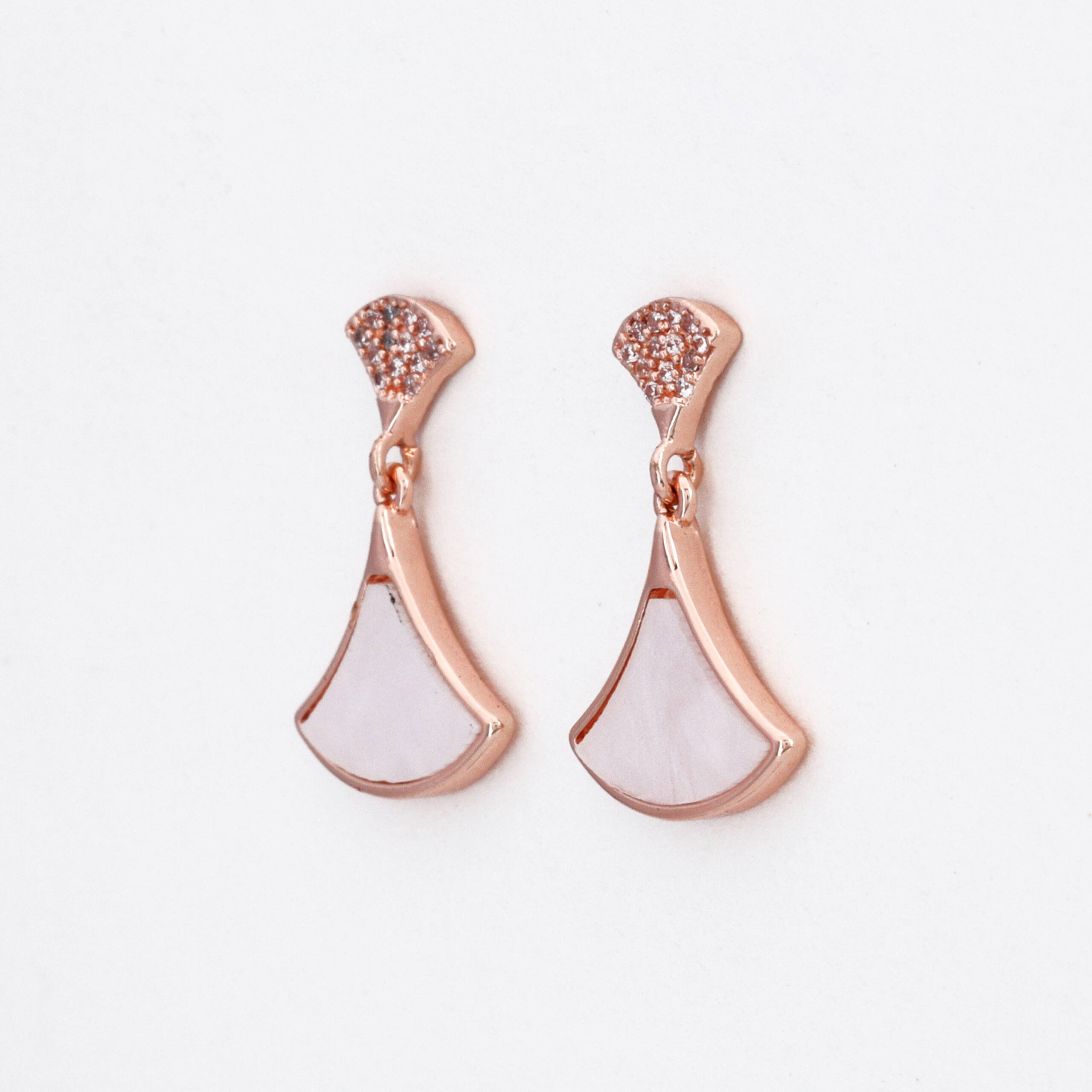 The Ros? Grace Fan Drop Earrings