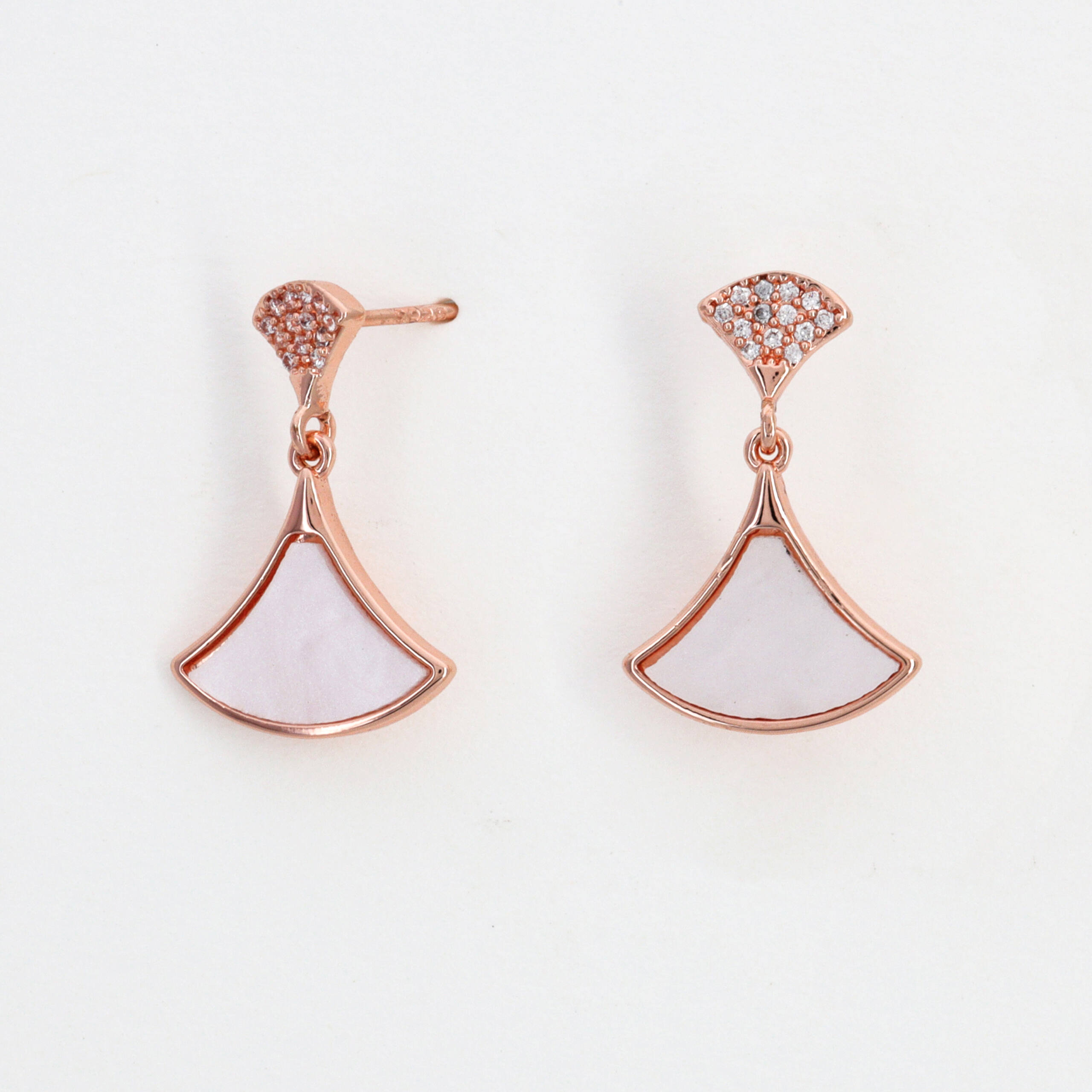 The Ros? Grace Fan Drop Earrings