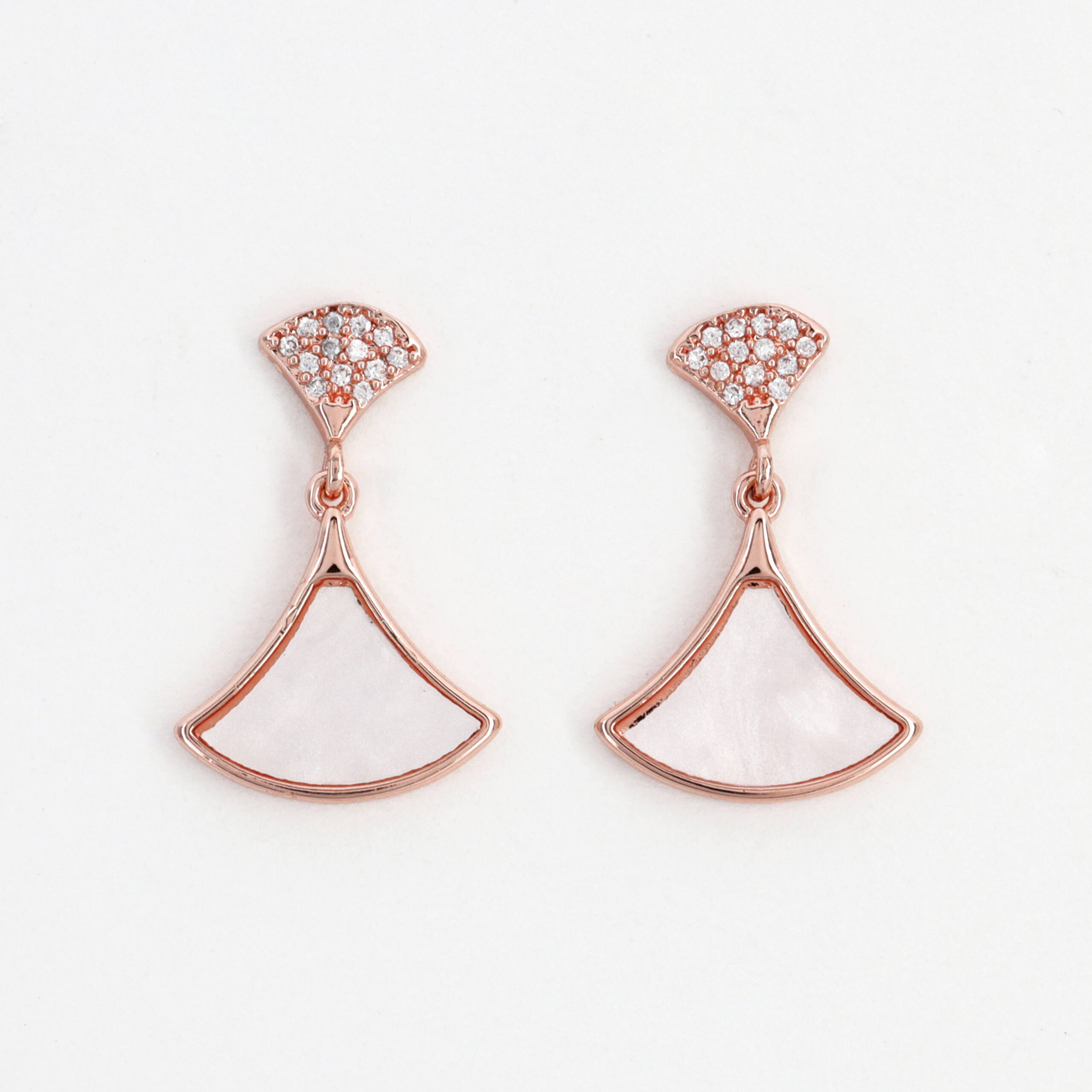 The Ros? Grace Fan Drop Earrings