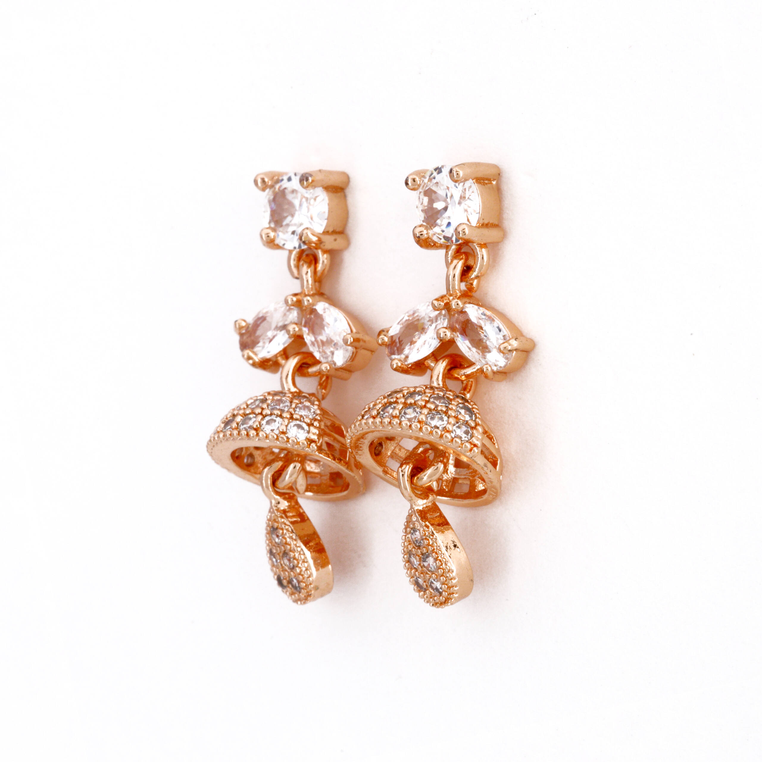 The Royal Horizon Crystal Jhumka Earrings