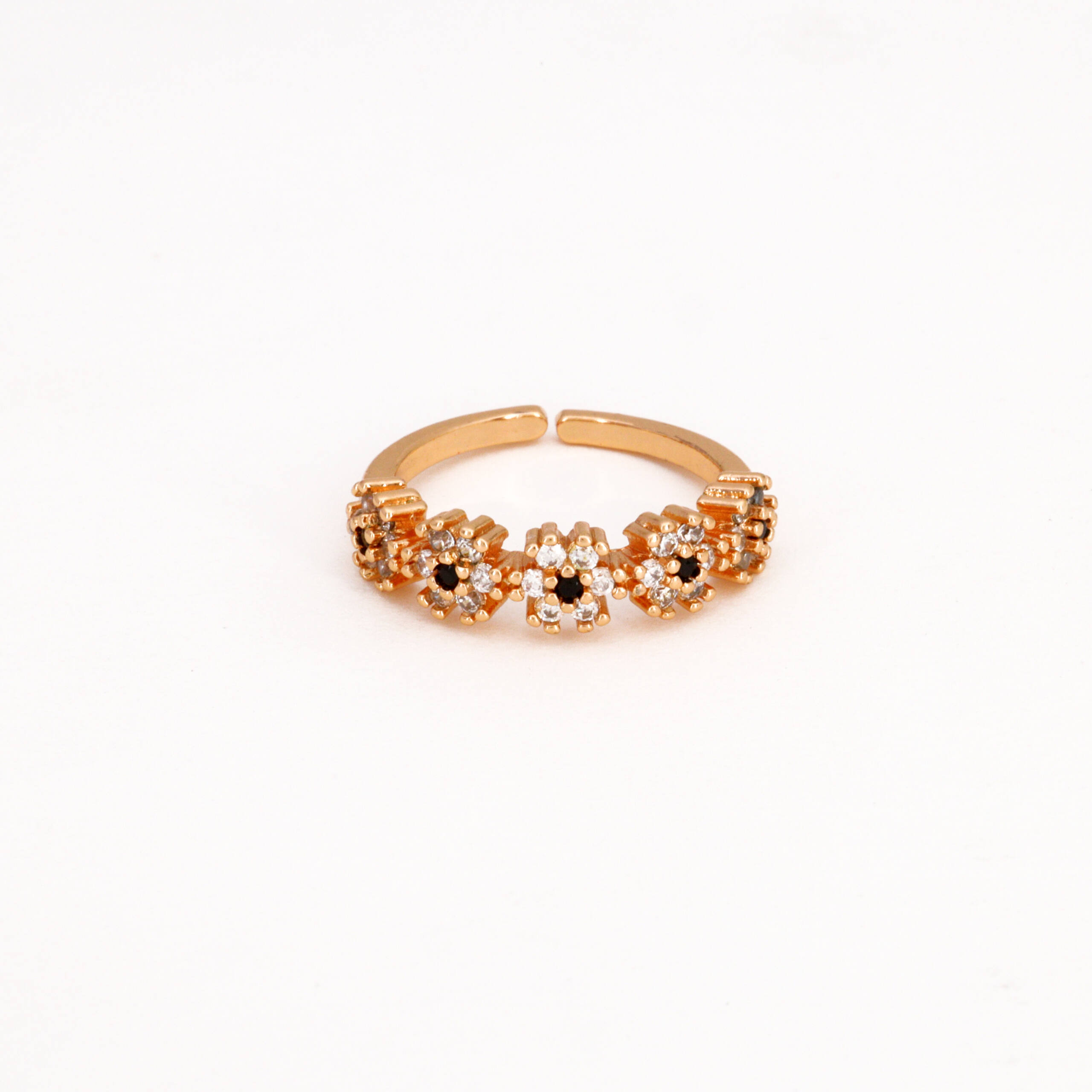 The Stella Alternating Crystal Ring