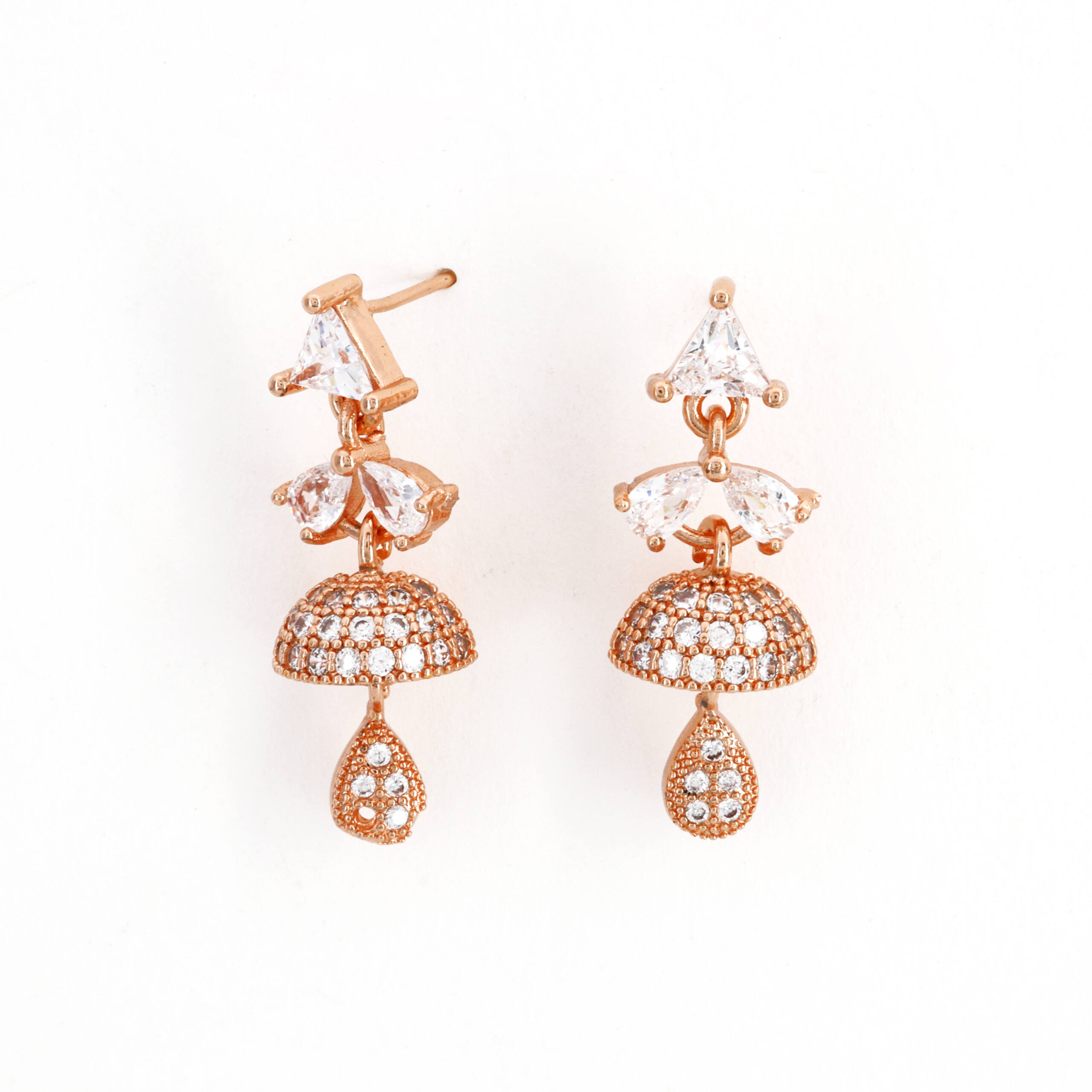 The Stella Pear Crystal Jhumka Earrings