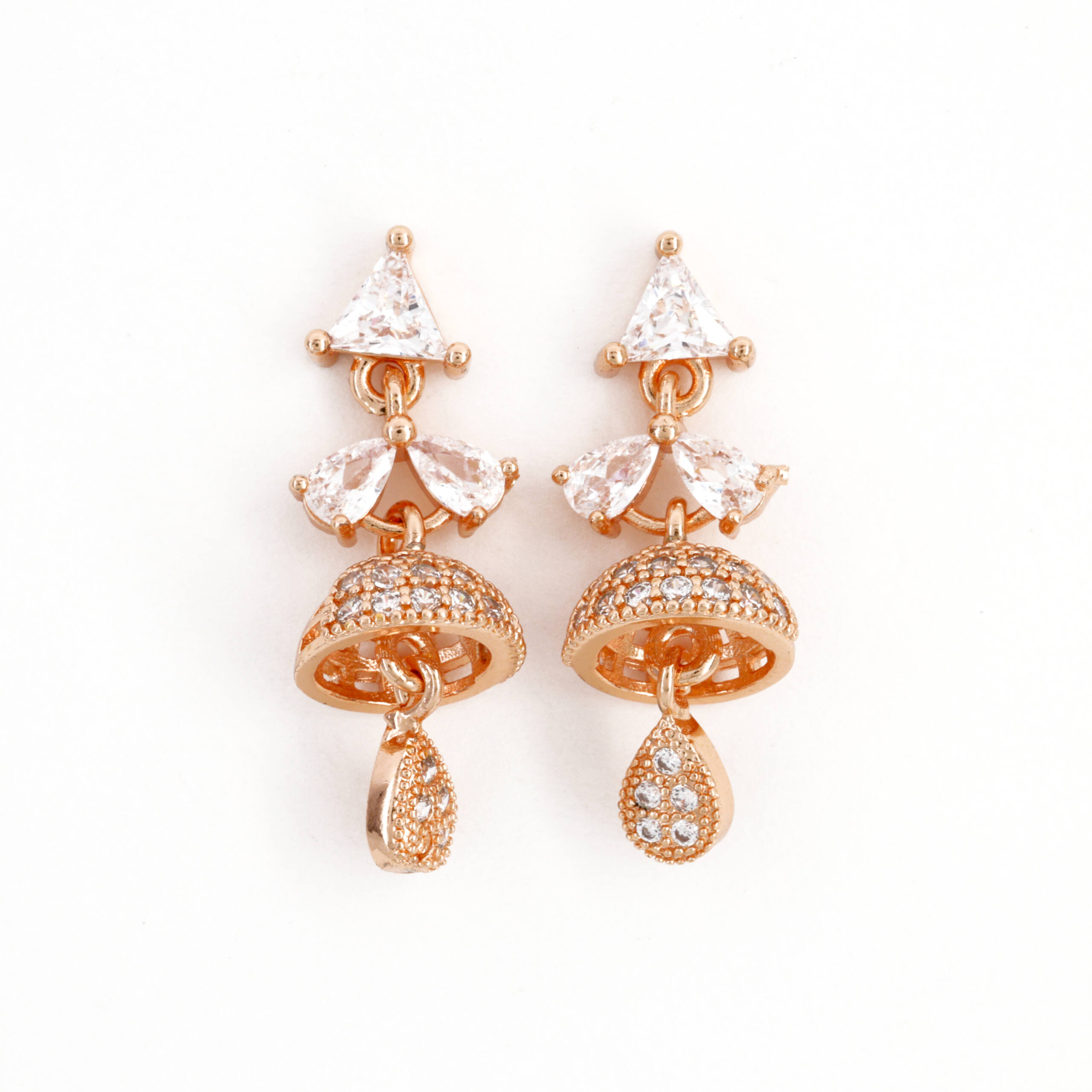 The Stella Pear Crystal Jhumka Earrings