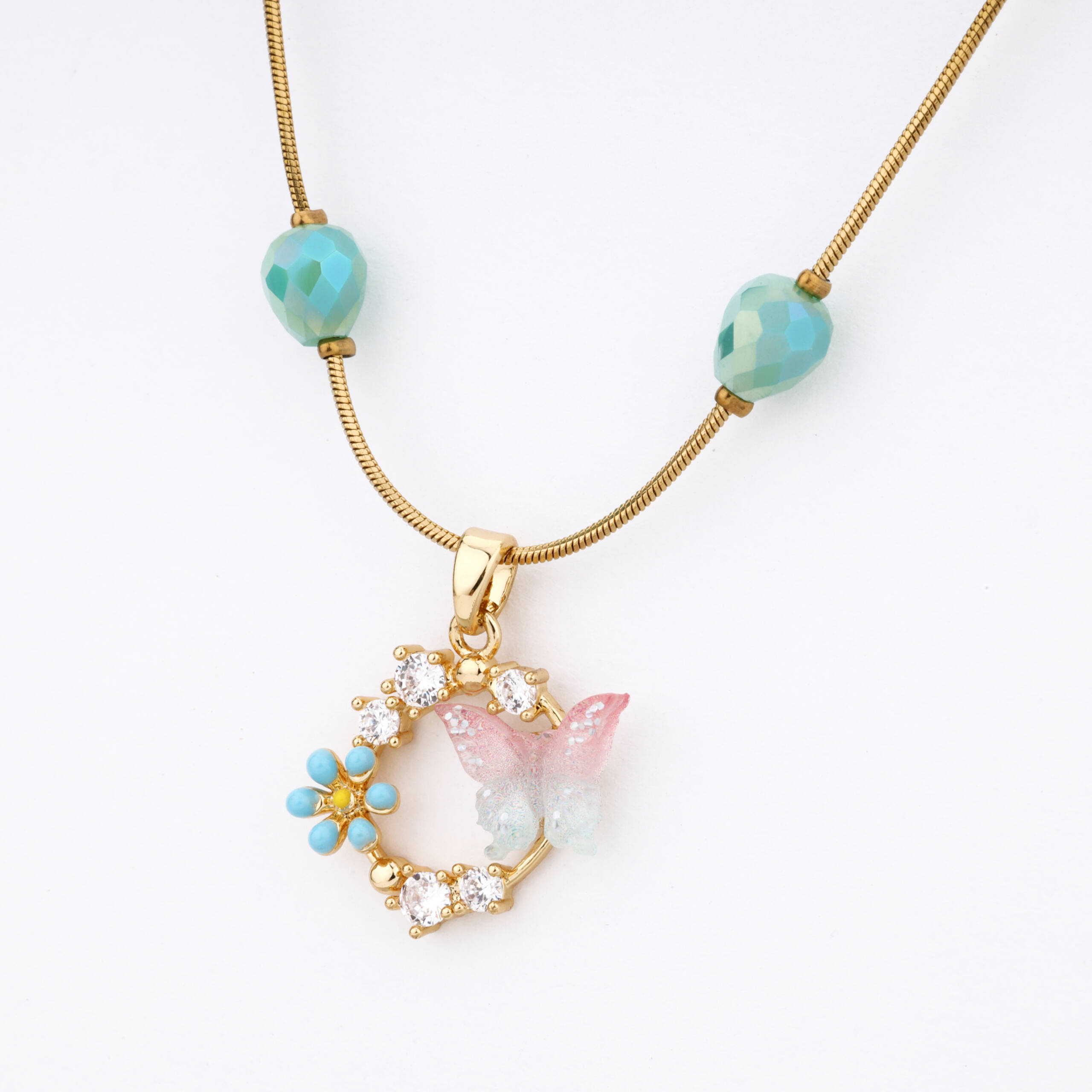 The Teal Blossom Meadow Necklace