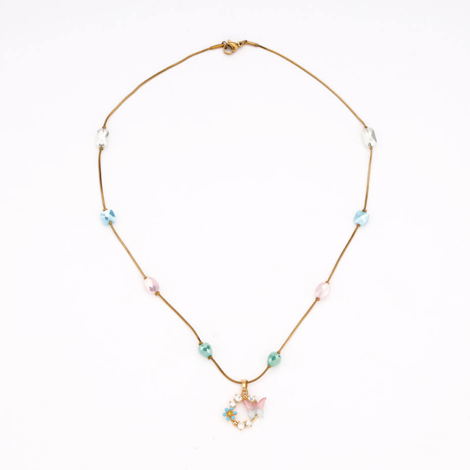 The Teal Blossom Meadow Necklace