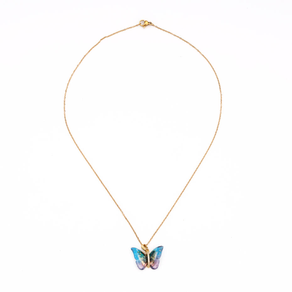 The Turquoise Aurora Butterfly Necklace