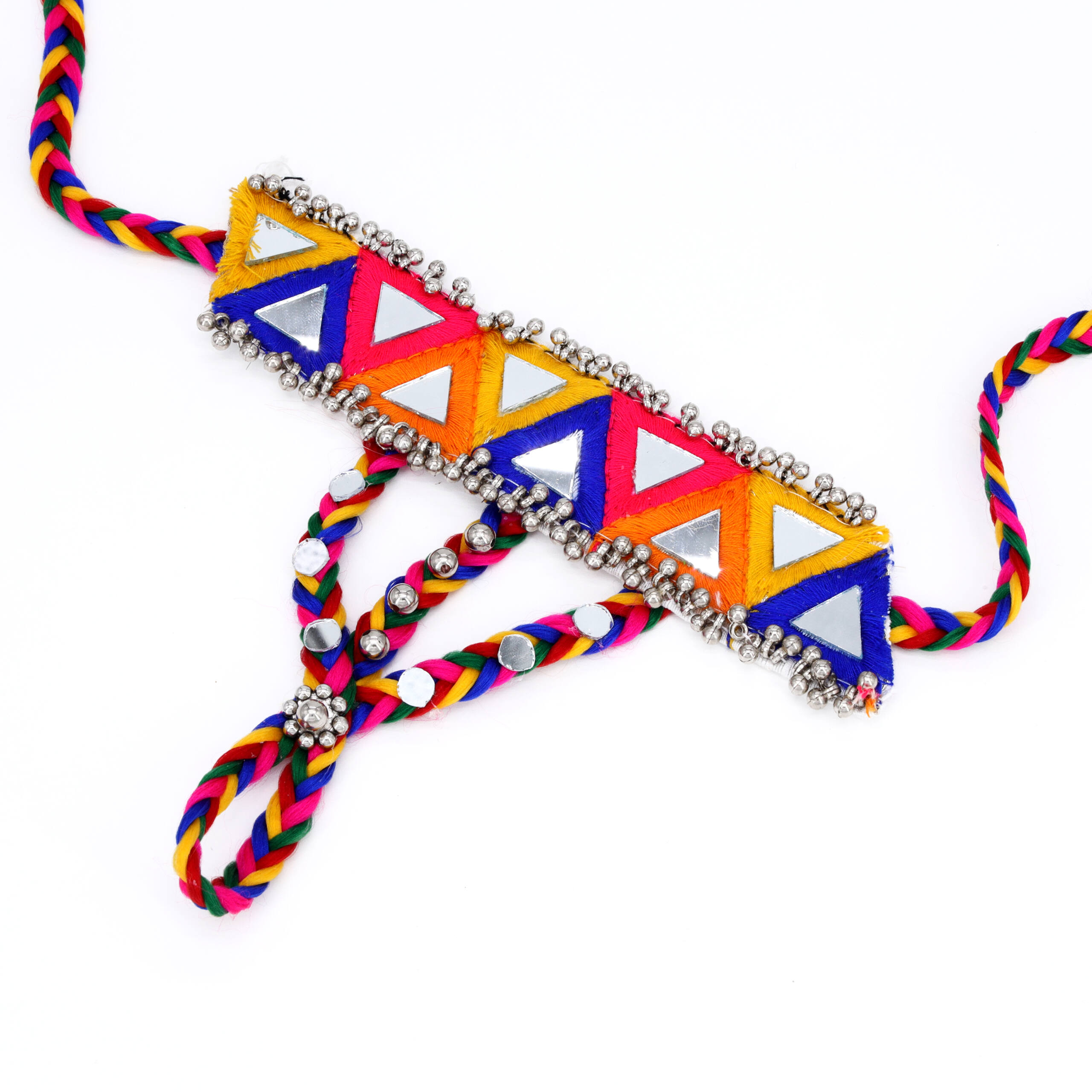 Tricolor Geometric Dandiya Bracelet