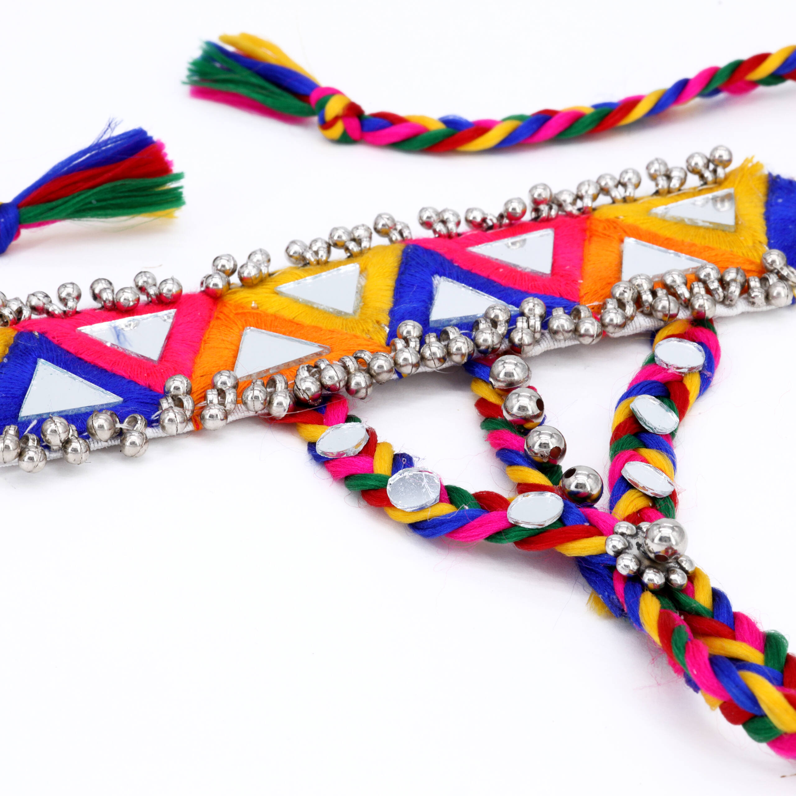 Tricolor Geometric Dandiya Bracelet