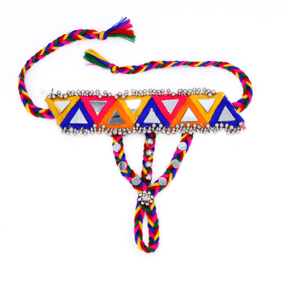 Tricolor Geometric Dandiya Bracelet