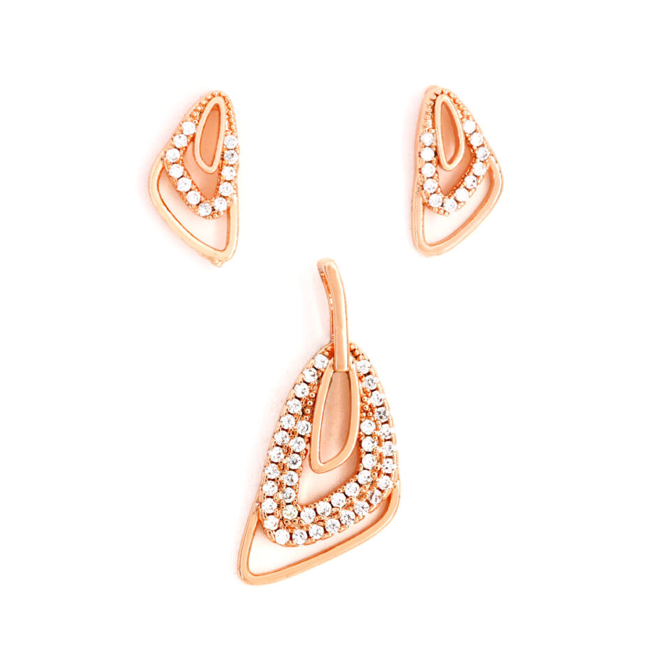 Trinity Teardrop Lace Pendant Set