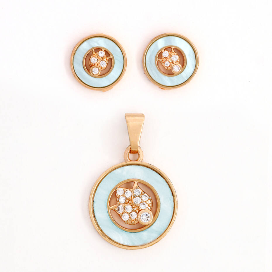 Turquoise Aura Medallion Set