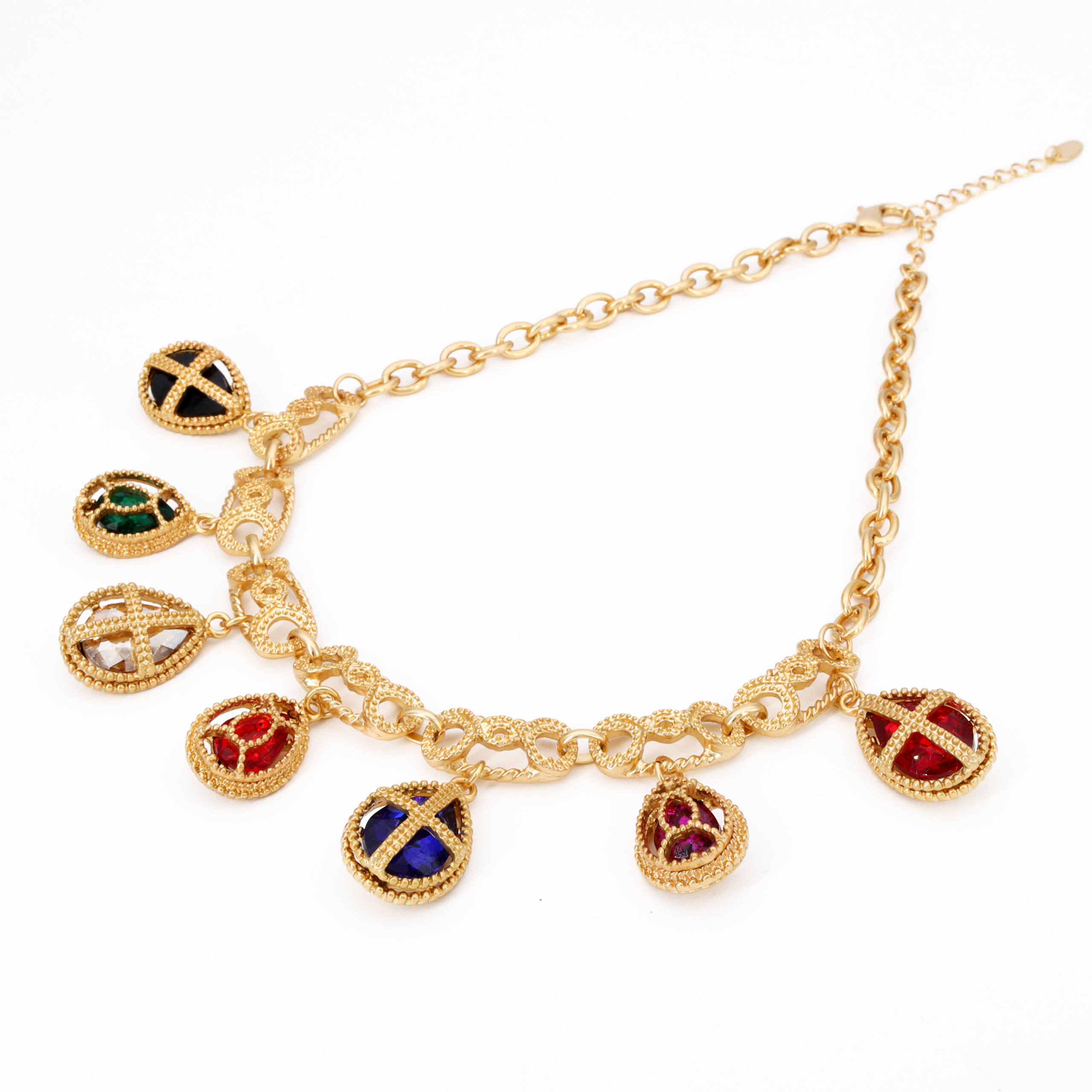 Amber Bloom Charm Necklace