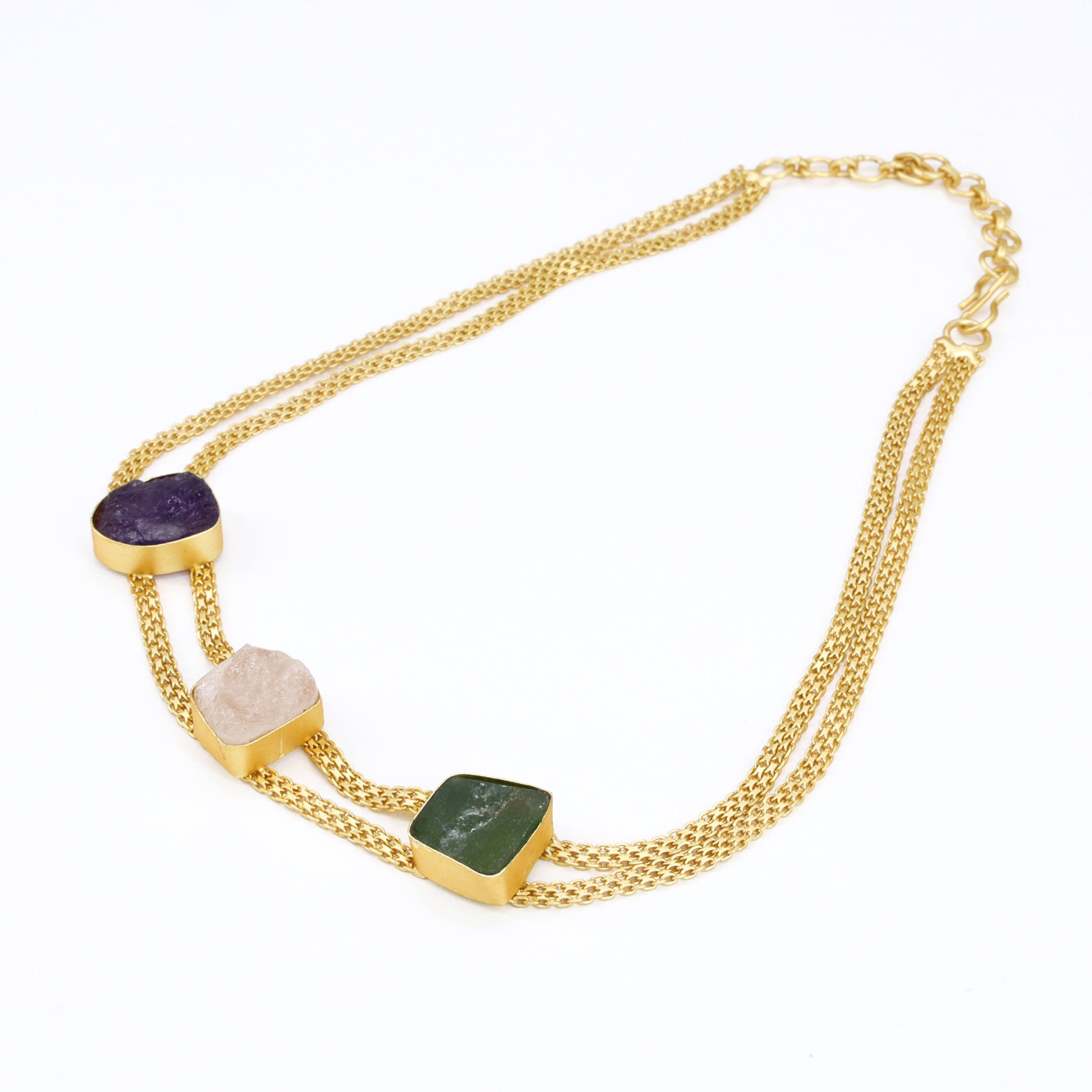 Amethyst Accent Chain Necklace Set