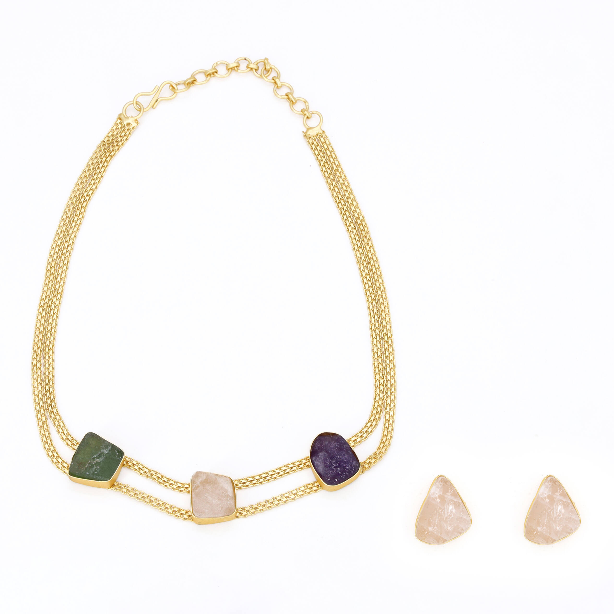 Amethyst Accent Chain Necklace Set