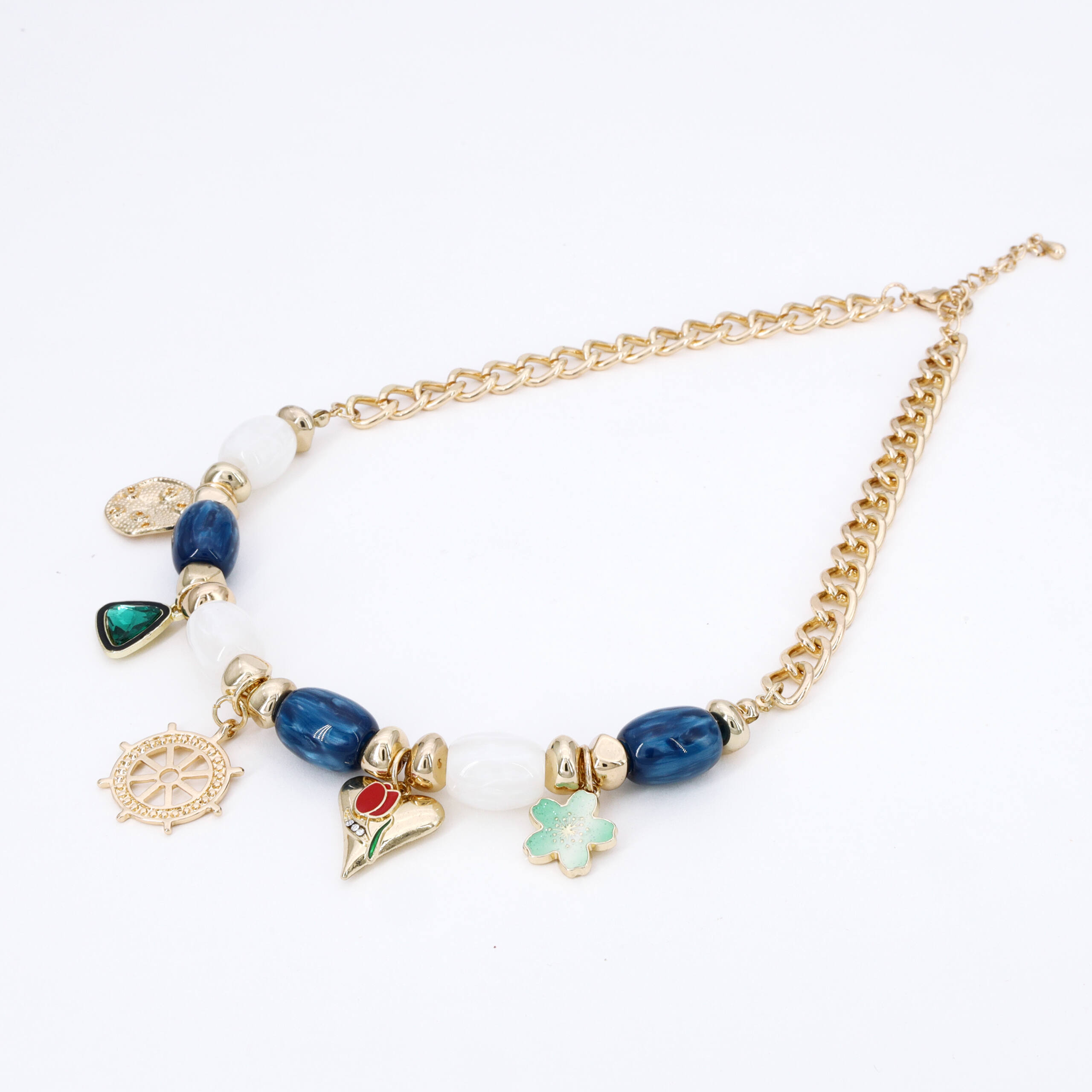 Azure Garden Charm Necklace