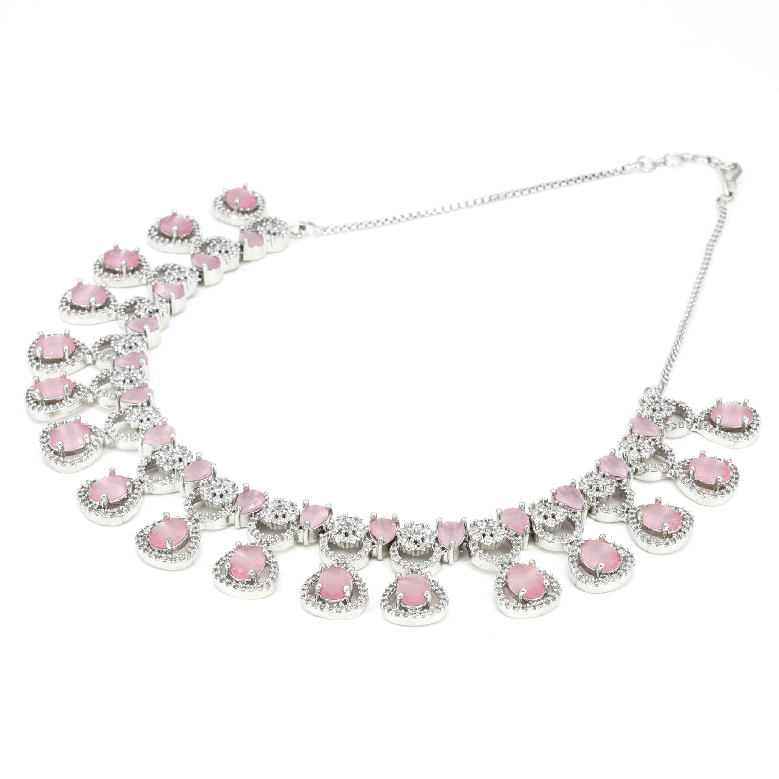 Blush Floral Necklace and Earring Set