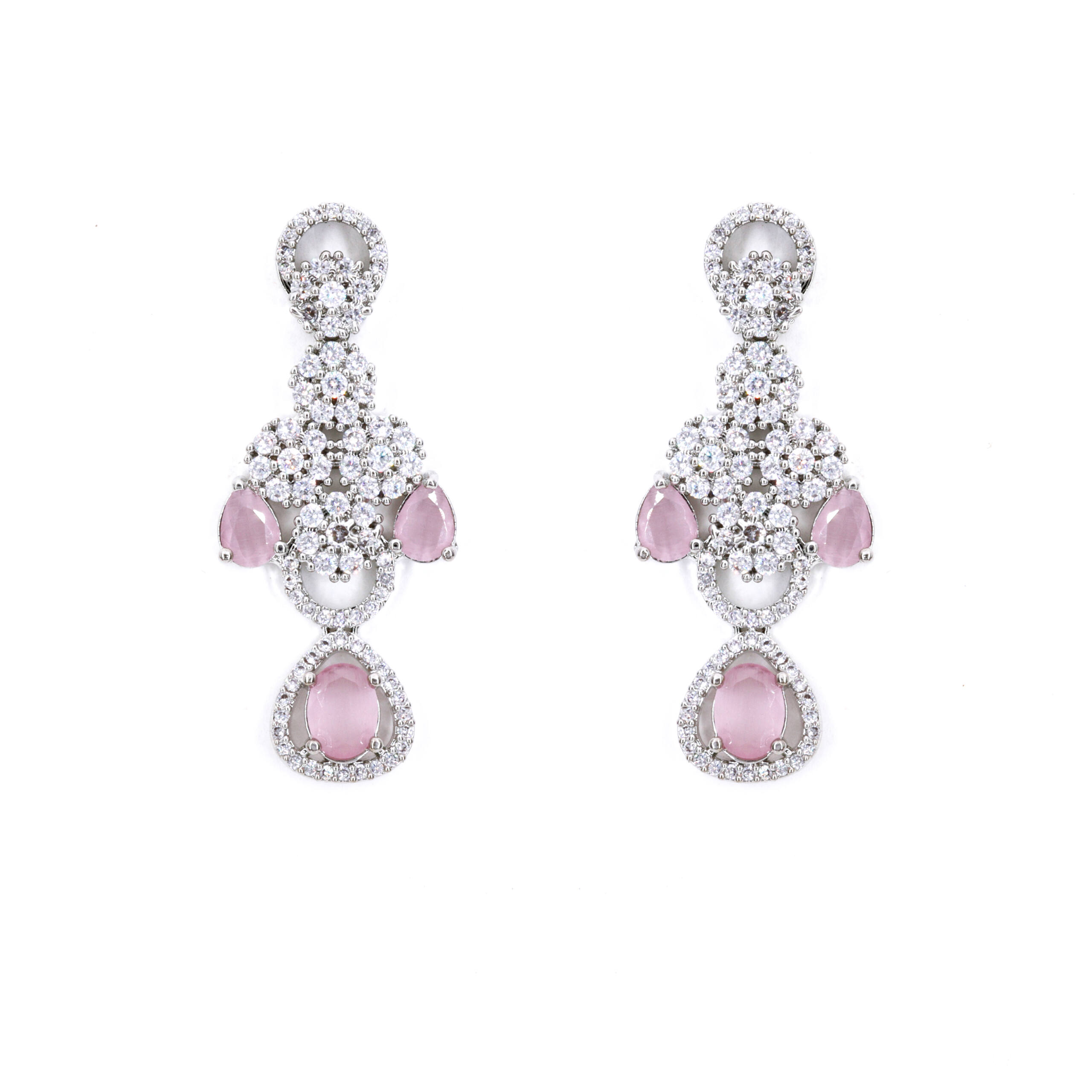 Blush Floral Necklace and Earring Set