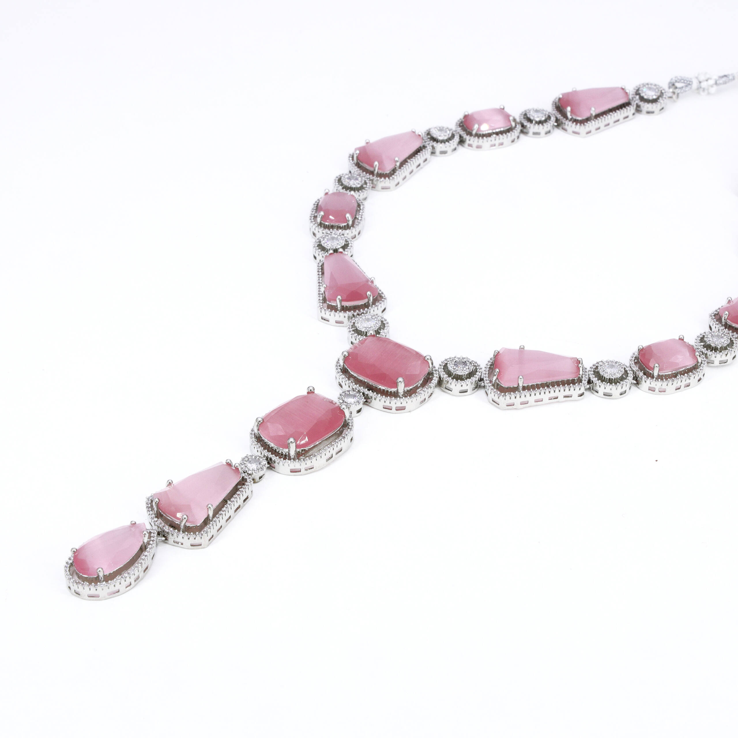 Blush Pink Cascade Pendant Set