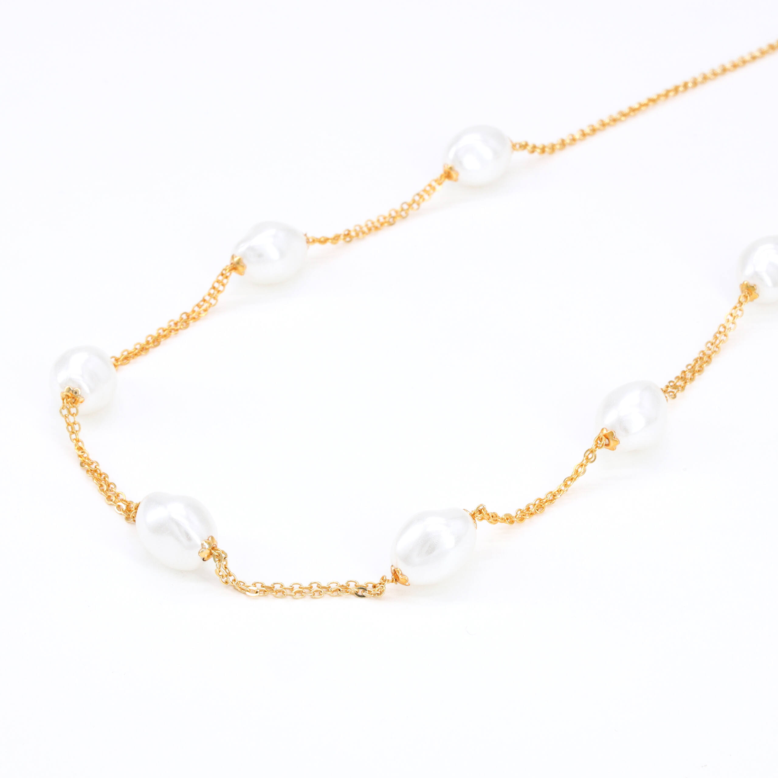 Coral Confetti Charm Necklace Set