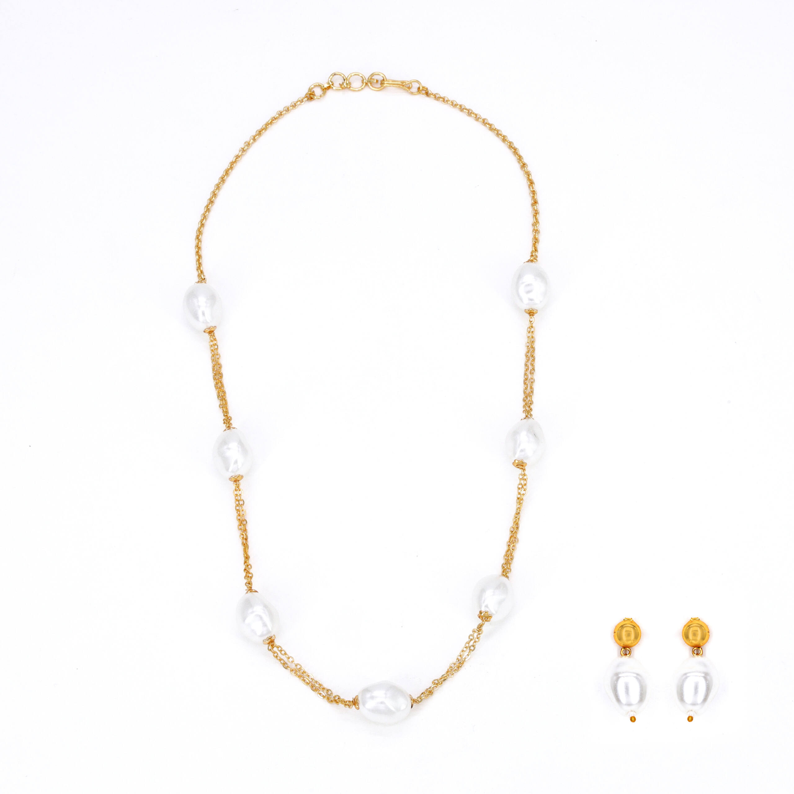 Coral Confetti Charm Necklace Set