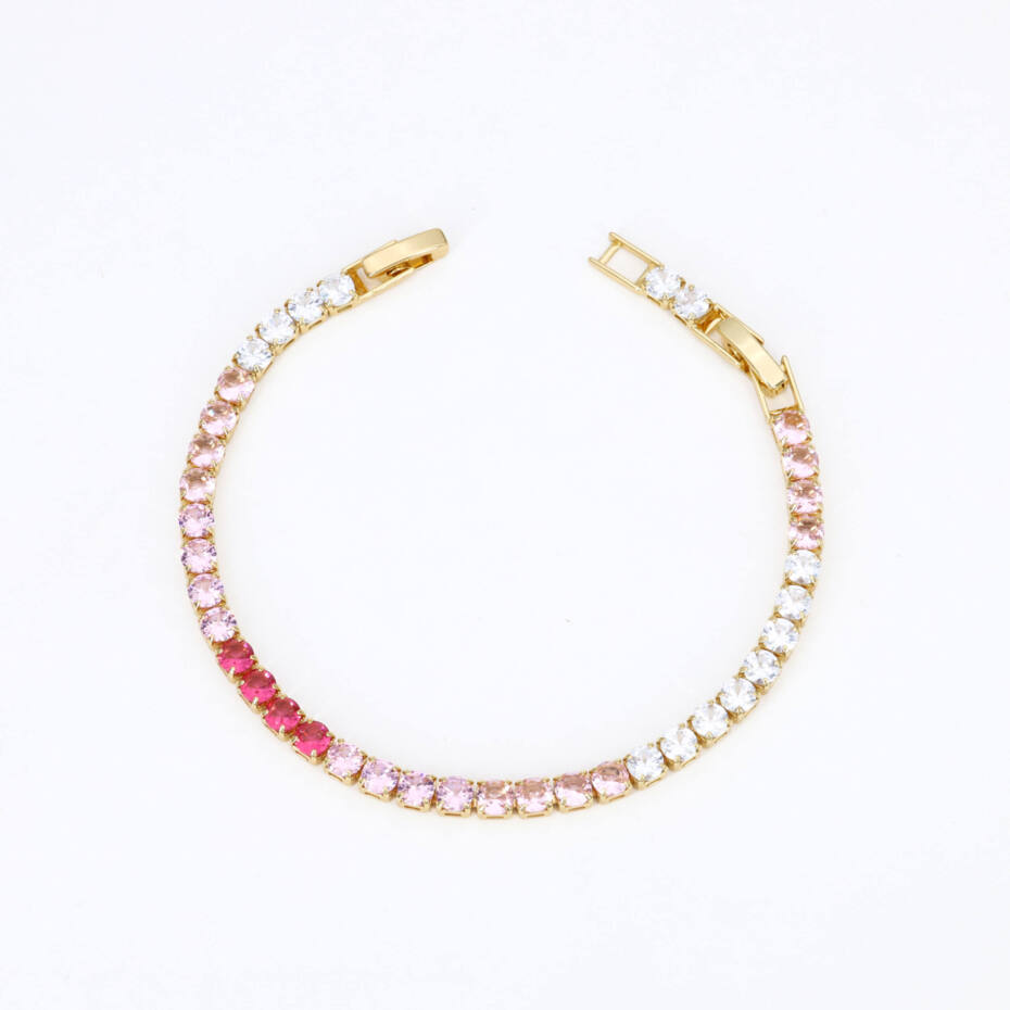 Coral Glow Beaded Bracelet