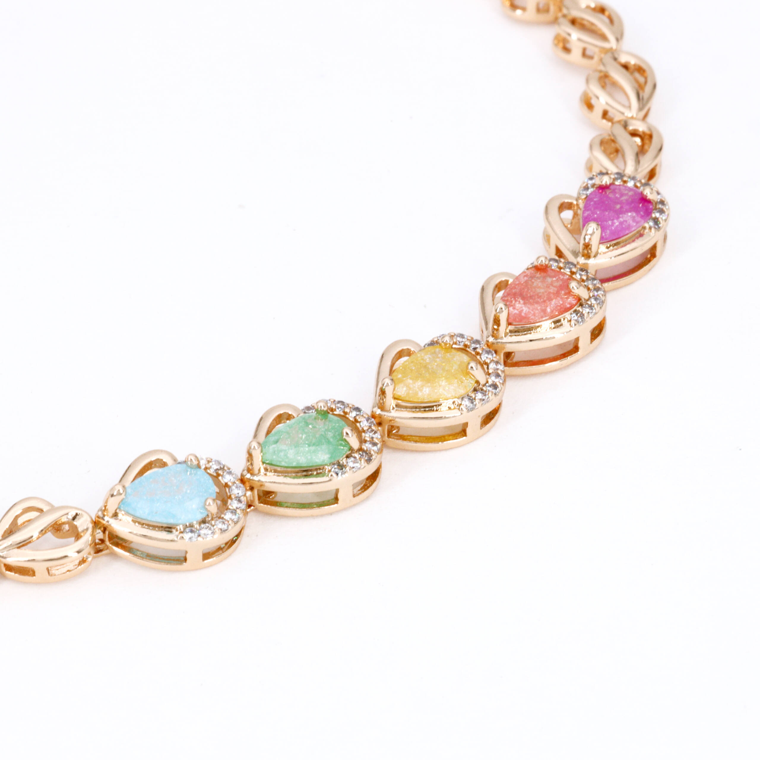 Coral Petal Charm Bracelet