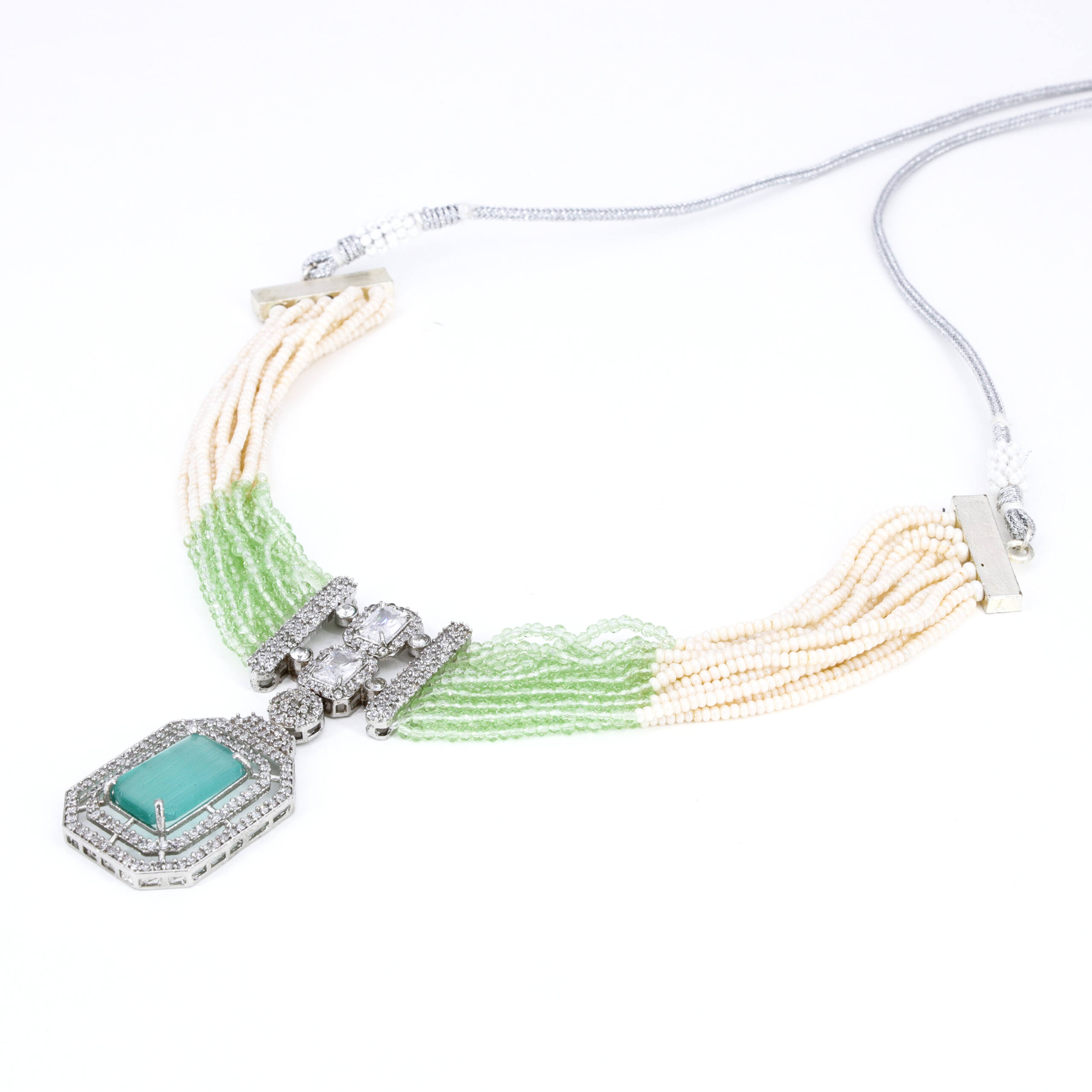 Emerald and Gold Accent Necklace Set
