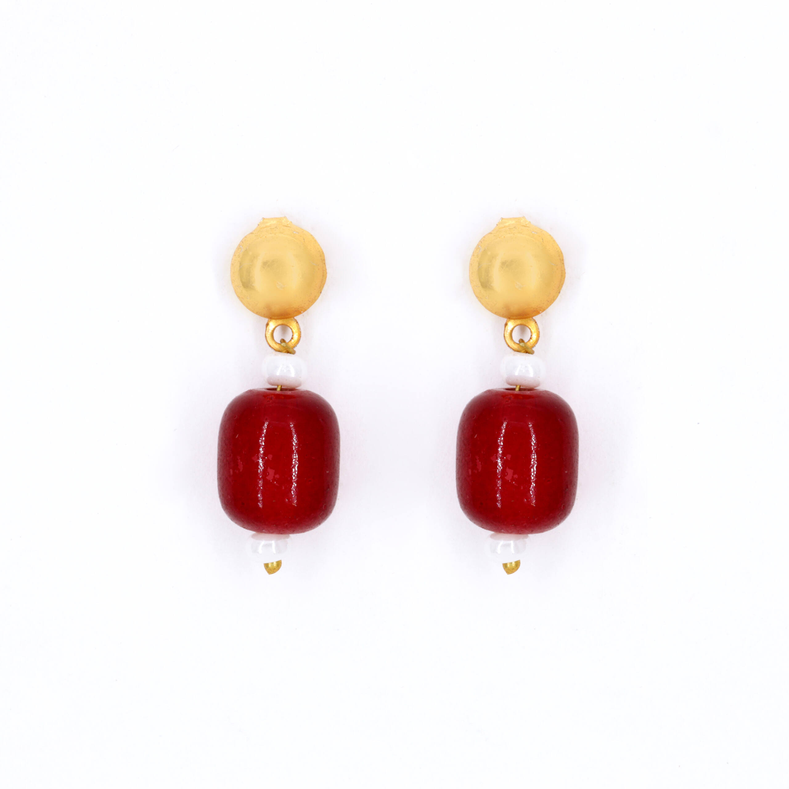 Emerald Ruby Moti Necklace Set